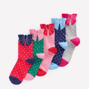 5-pack Pretty Socks-Bows