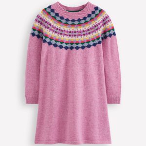 Minnie Fair Isle Jumper Dress-Orchid Smoke