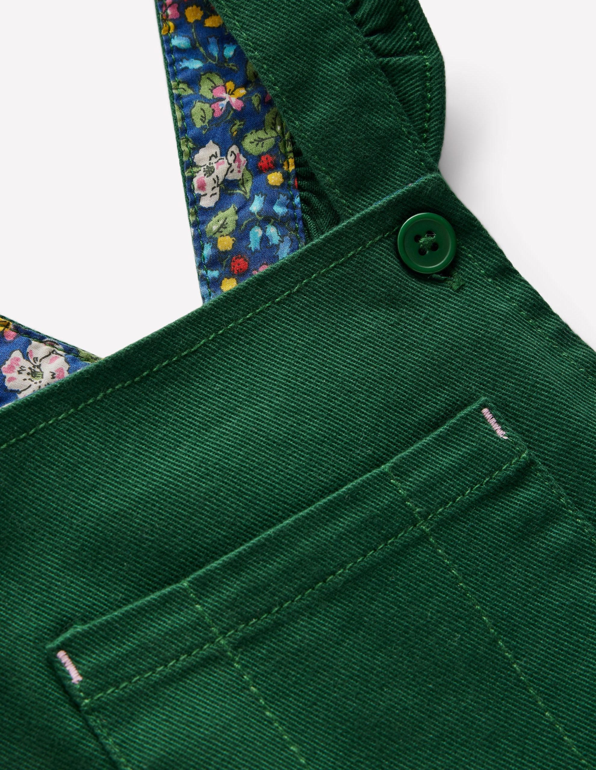 Frill Overalls-Pine Green - Image 3