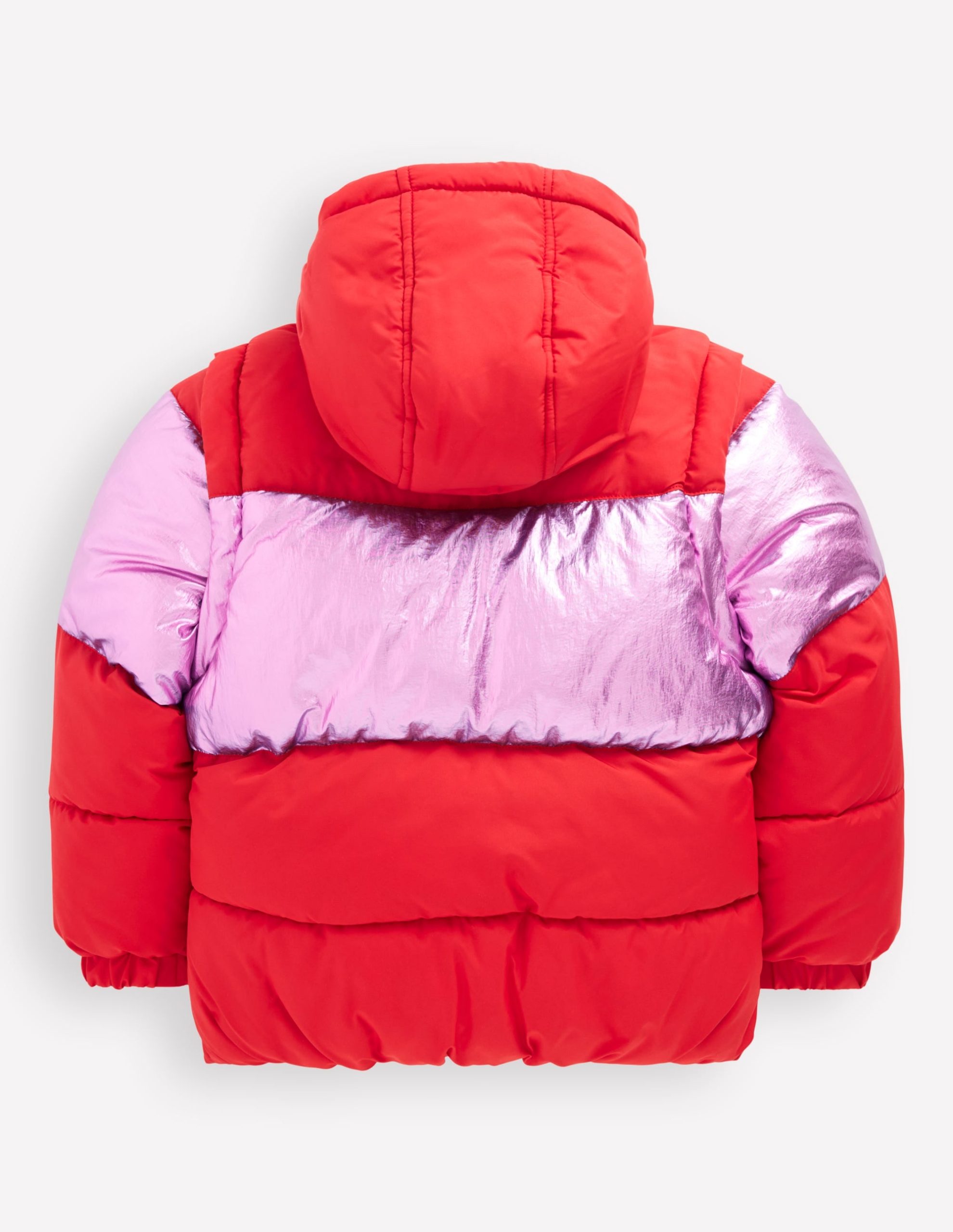 2-in-1 Padded Coat-Red/Pink Metallic - Image 4