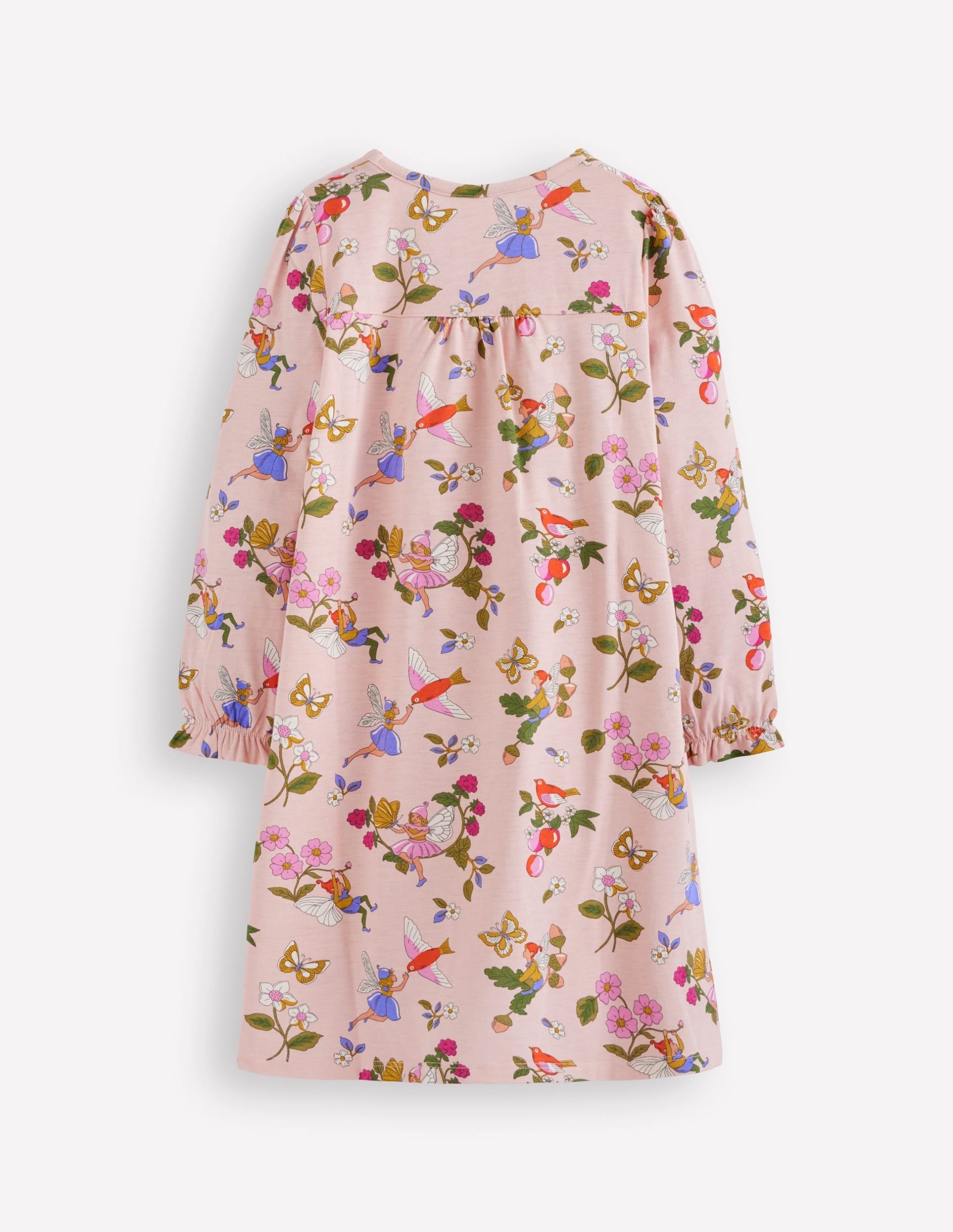 Printed Long Sleeve Nightie-Chalk Pink Fairy Tree - Image 2