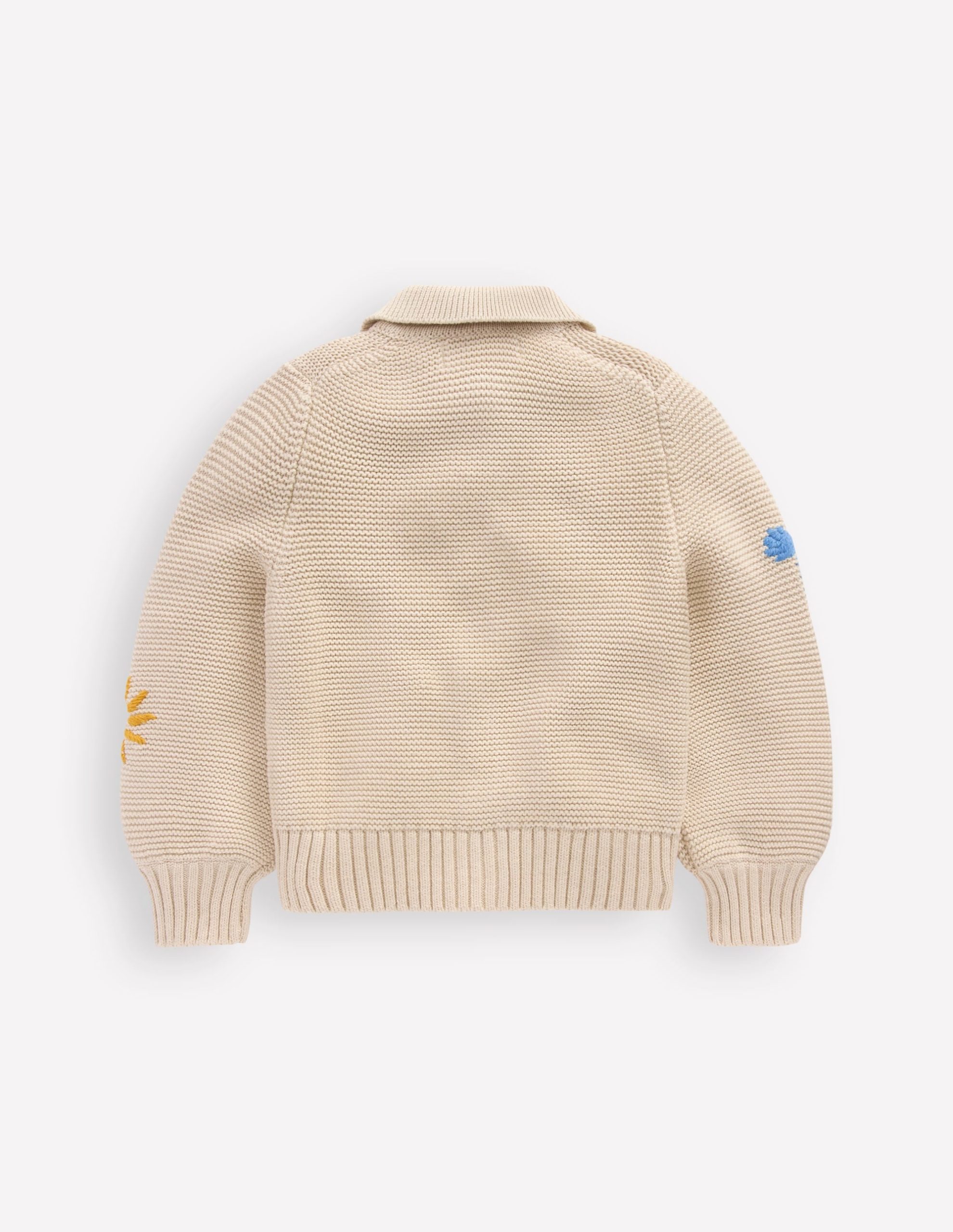 Collared Cardigan-Ecru Marl - Image 5