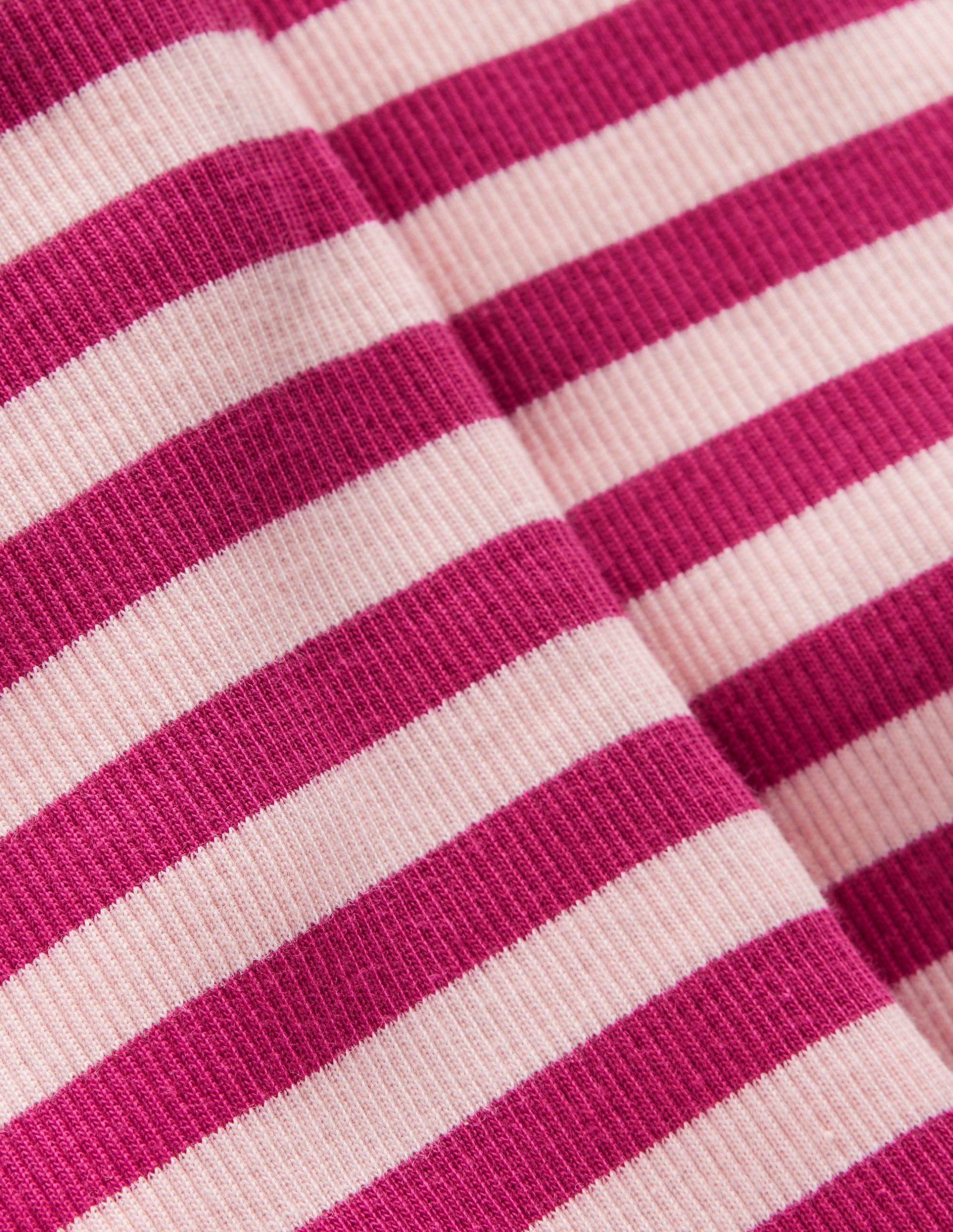 Ribbed Flare Leggings-Cherry Jam/Chalk Pink Stripe - Image 3