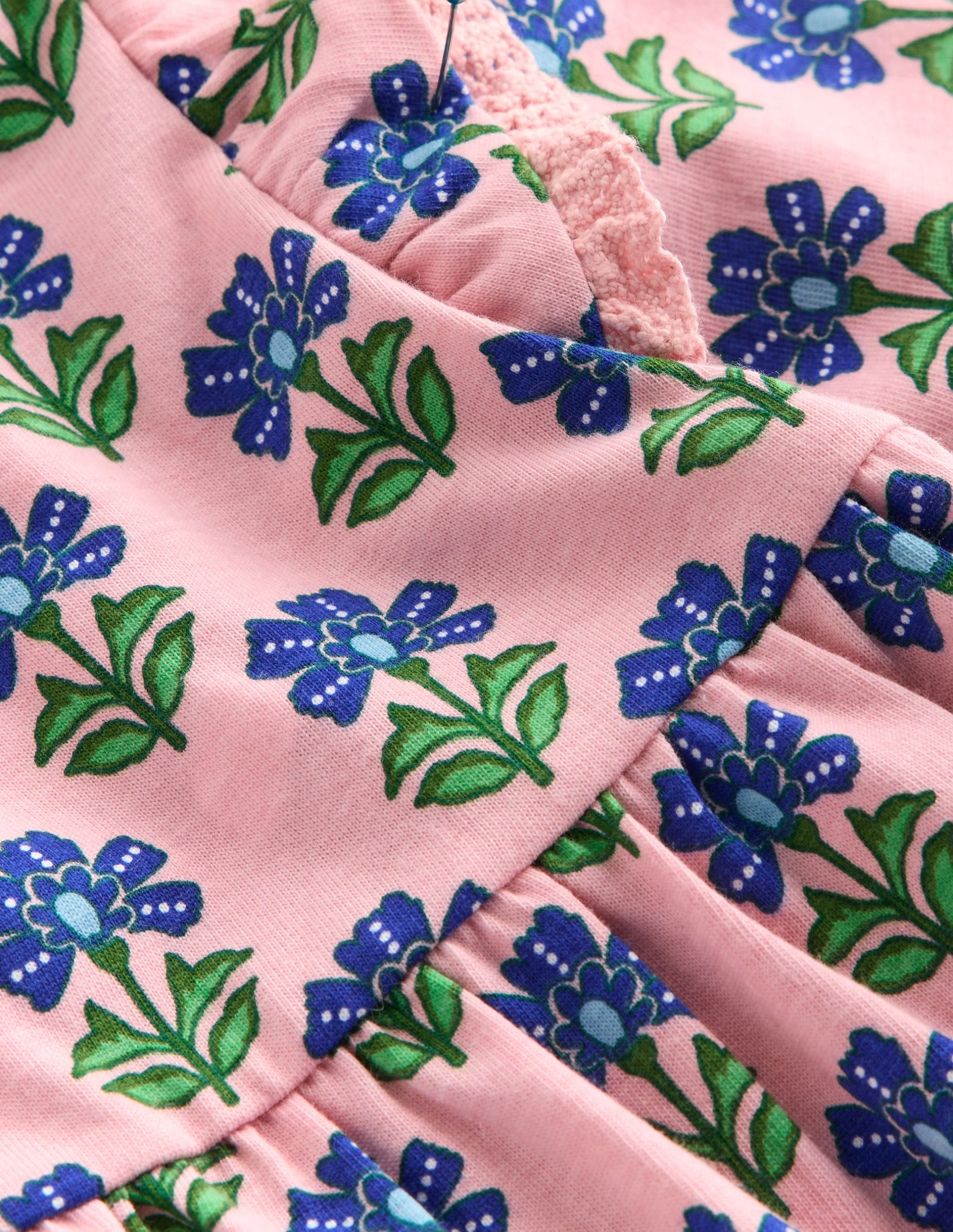 Printed Tunic Set-Vintage Pink Flower Stamp - Image 3