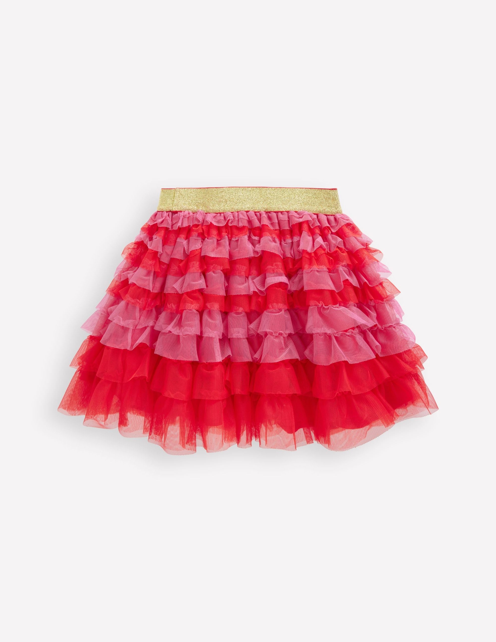Tiered Tulle Skirt-Raspberry Pink - Image 2