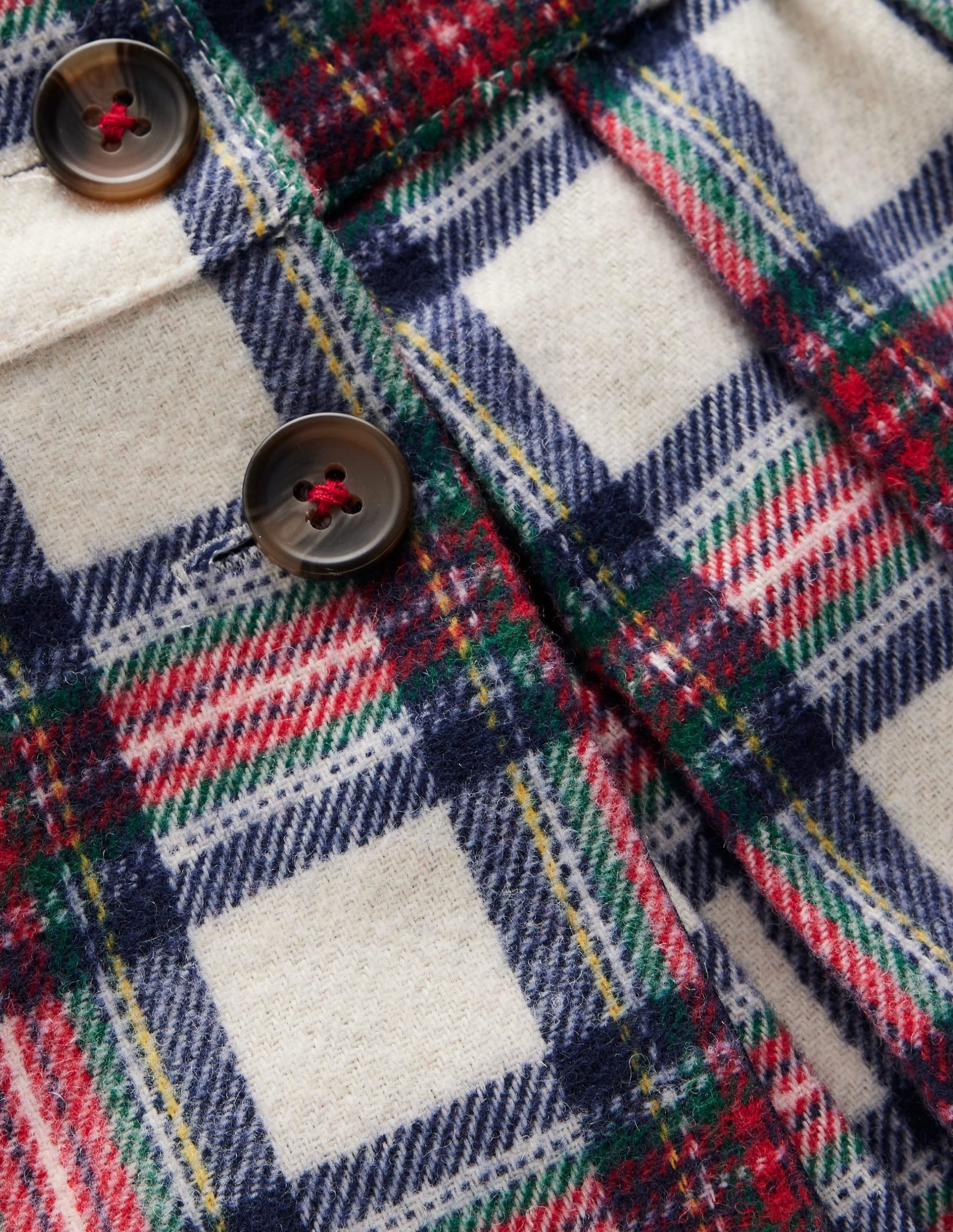 Fully Lined Button Kilt-Red and Soft Ivory Tartan - Image 5