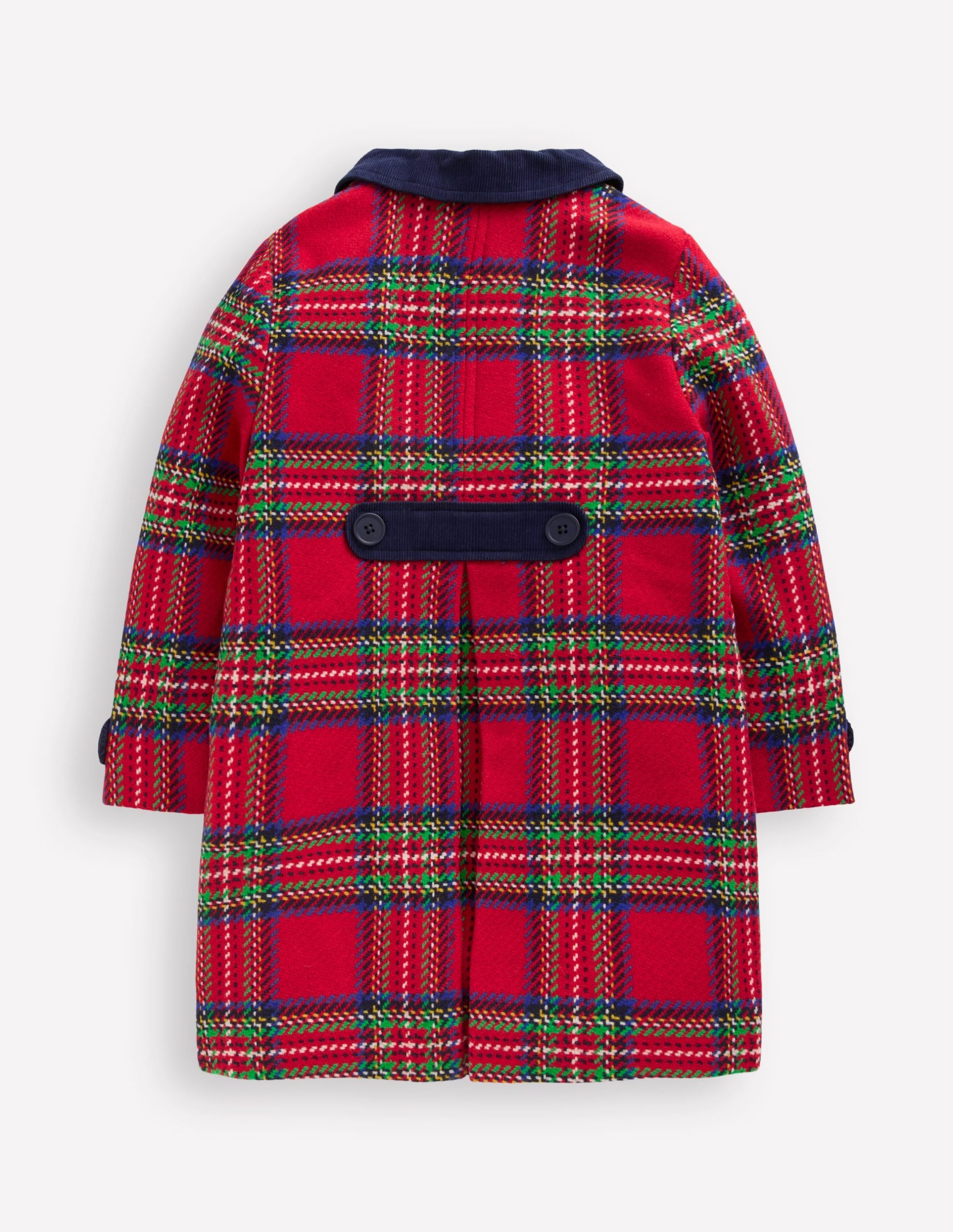Wool Blend Coat-Red Check - Image 3