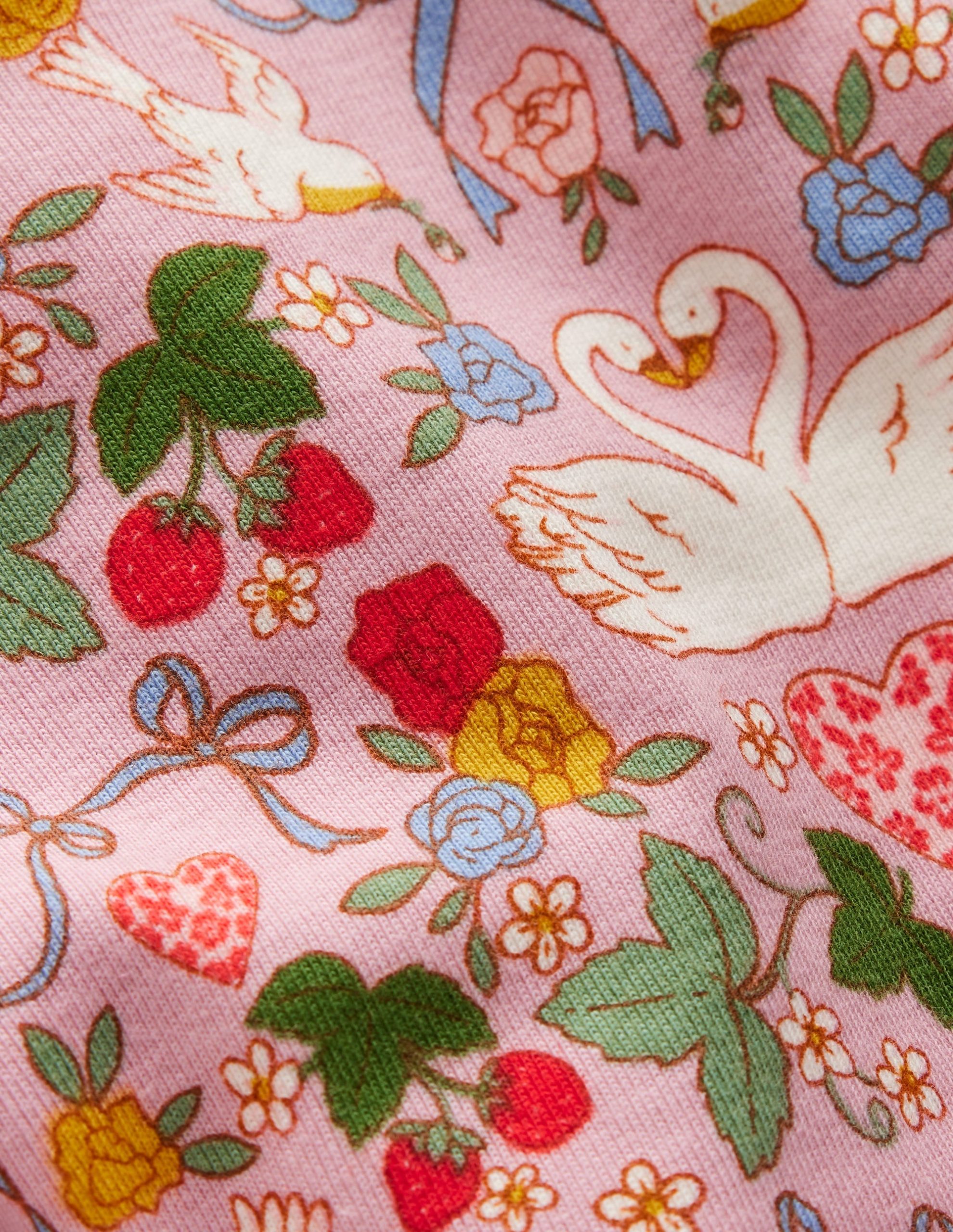 Snug Long John Pajamas-Pink Swan - Image 3