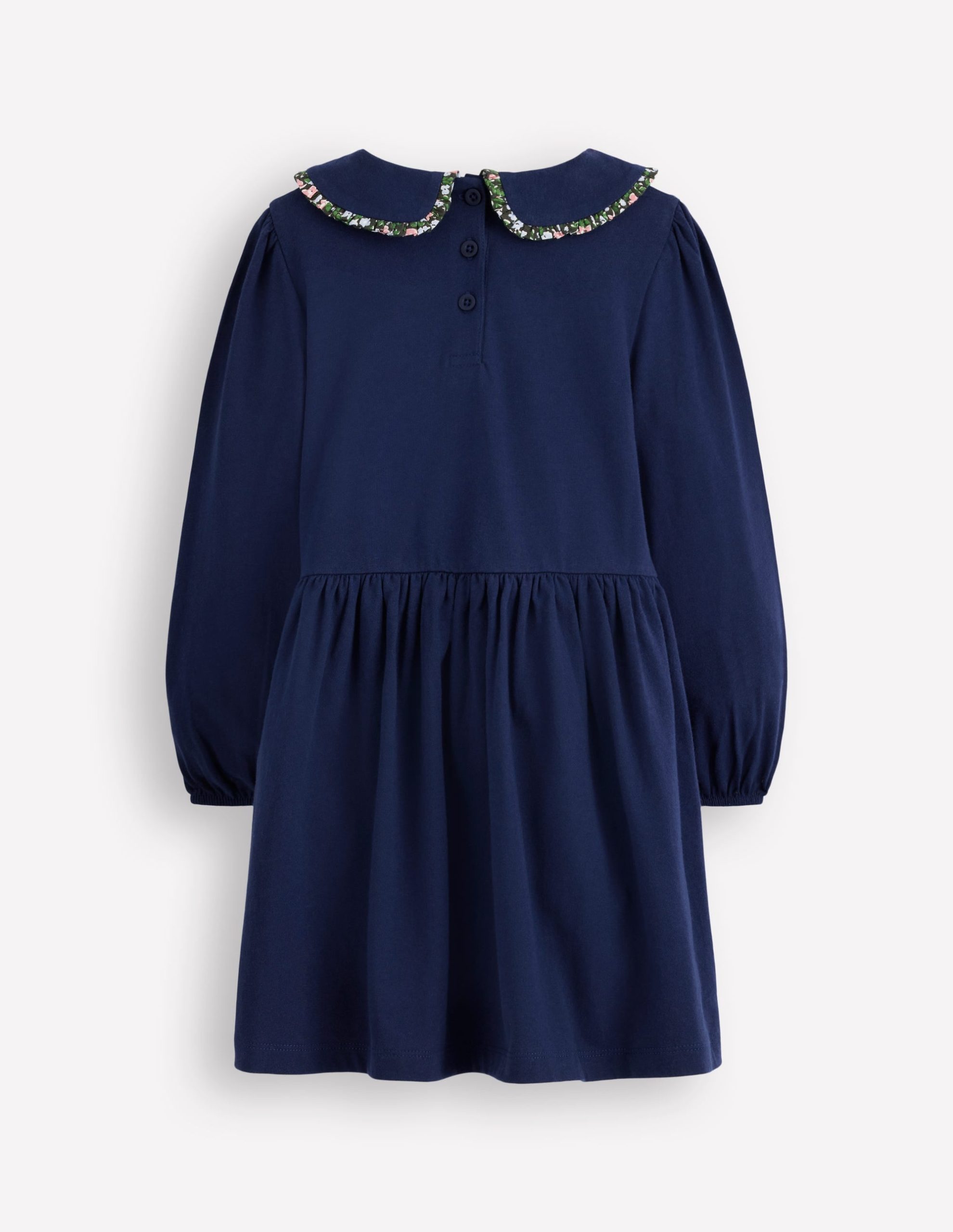 Pretty Appliqu?? Jersey Dress-College Navy Cats - Image 2