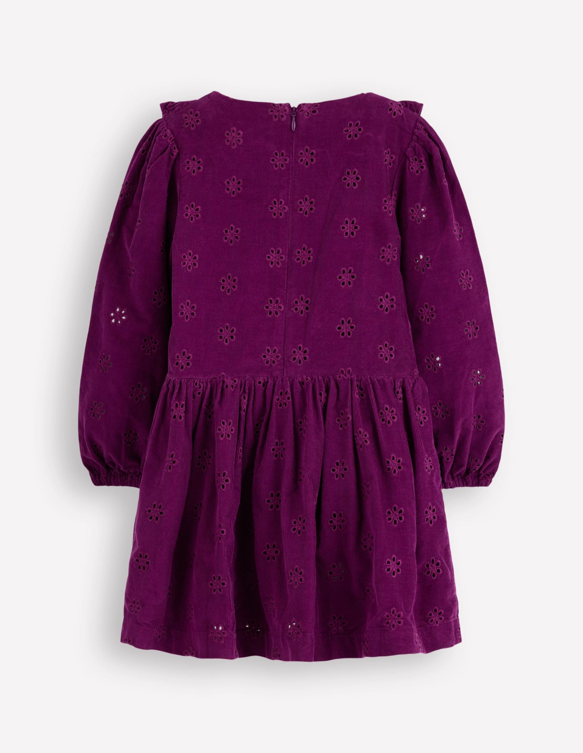 Cord Broderie Dress-Blackberry - Image 2