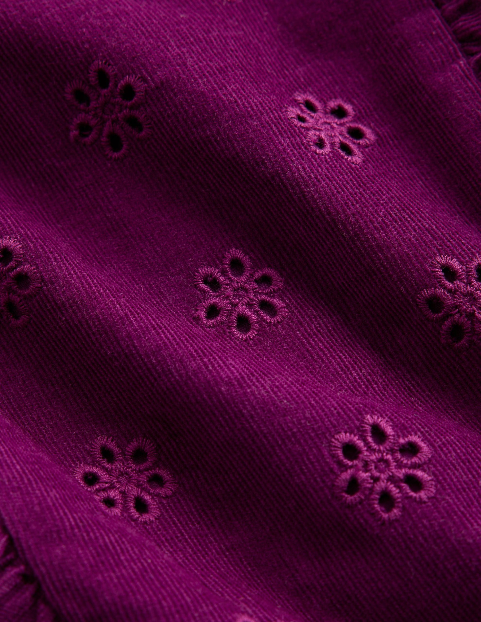 Cord Broderie Dress-Blackberry - Image 3