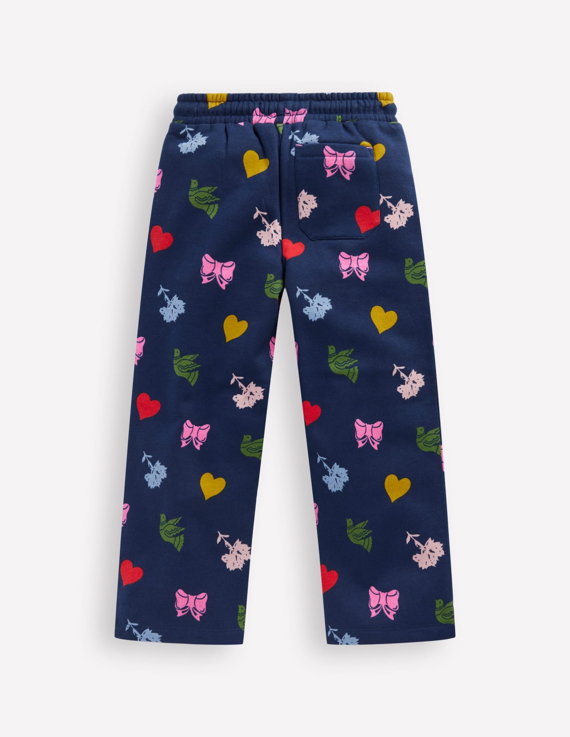 Wide Leg Printed Jogger-College Navy Festive Fun - Image 3