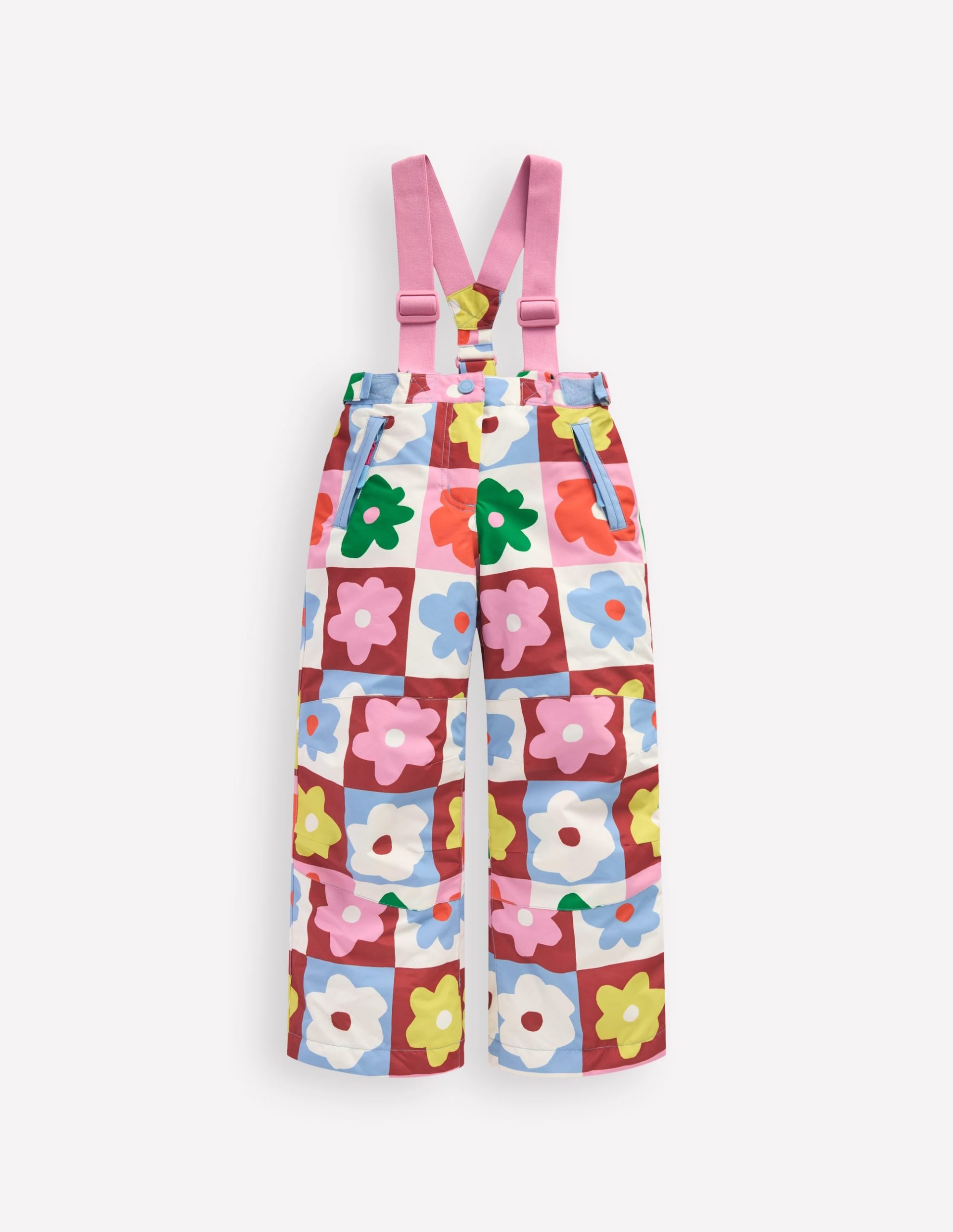 All Weather Waterproof Pants-Multi Flower Check