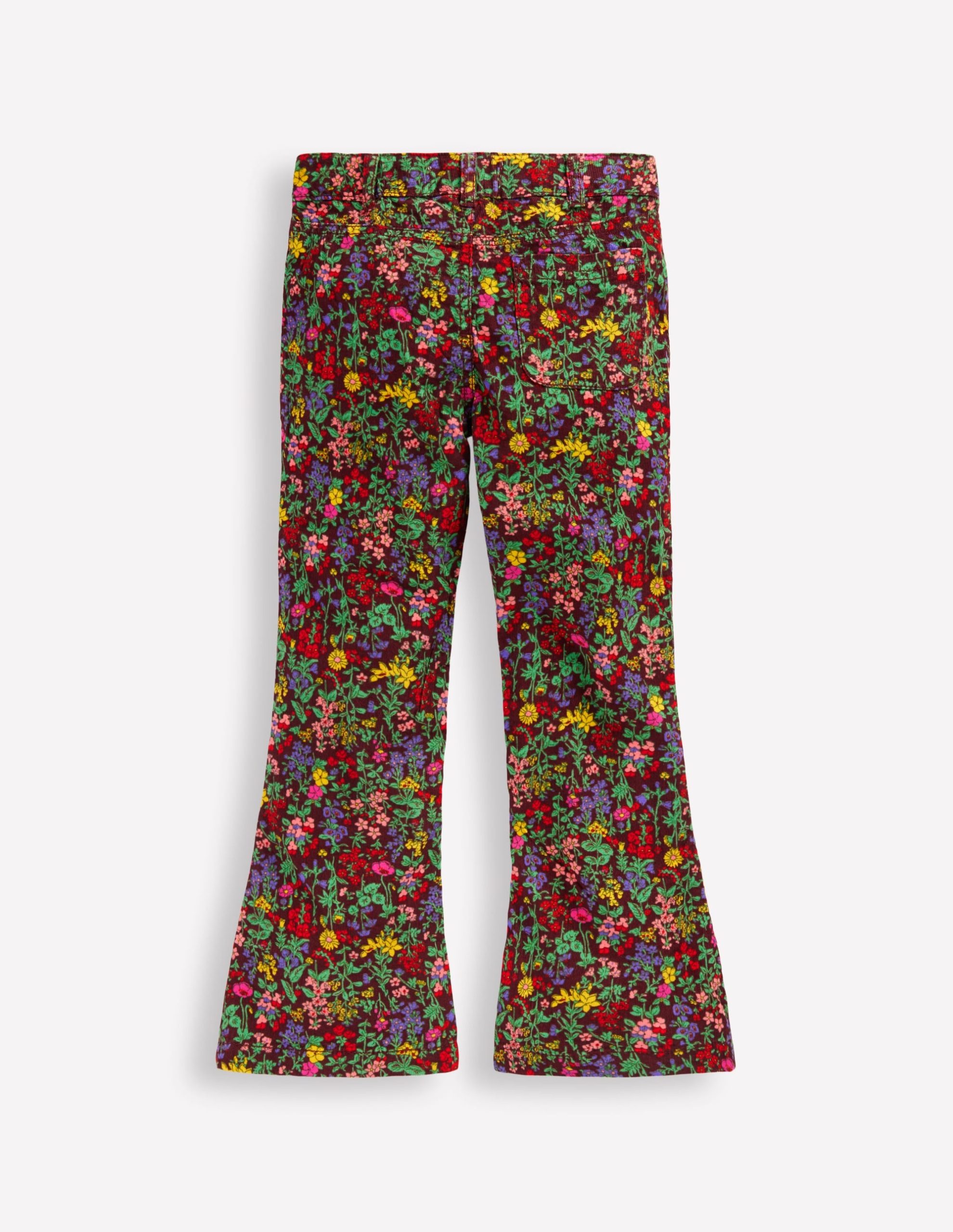 Printed Kick Flare Trousers-Chestnut Flower Meadow - Image 2