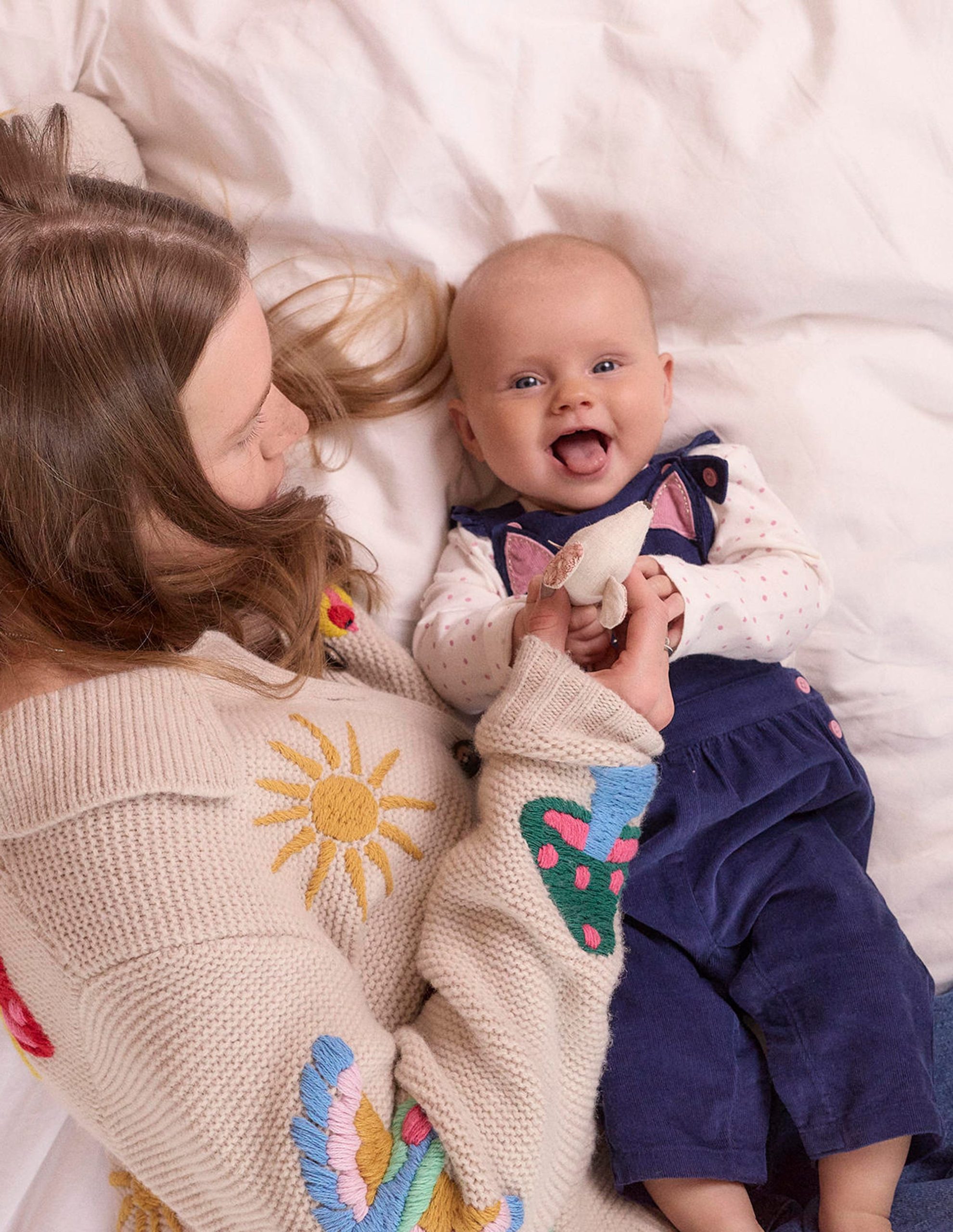 Woven Overalls Set-Navy Cat - Image 2