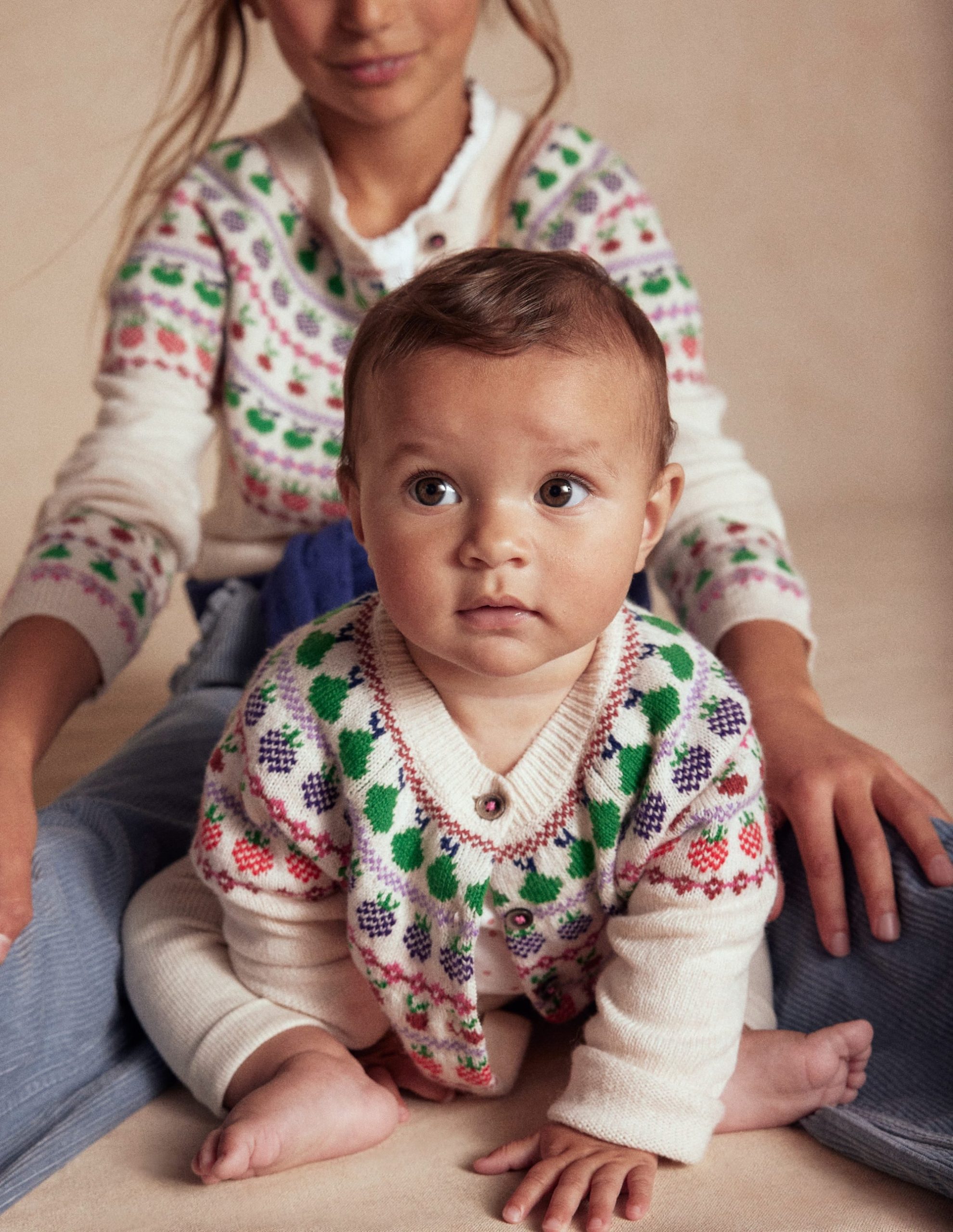 Fair Isle Cardigan-Multi Fruit