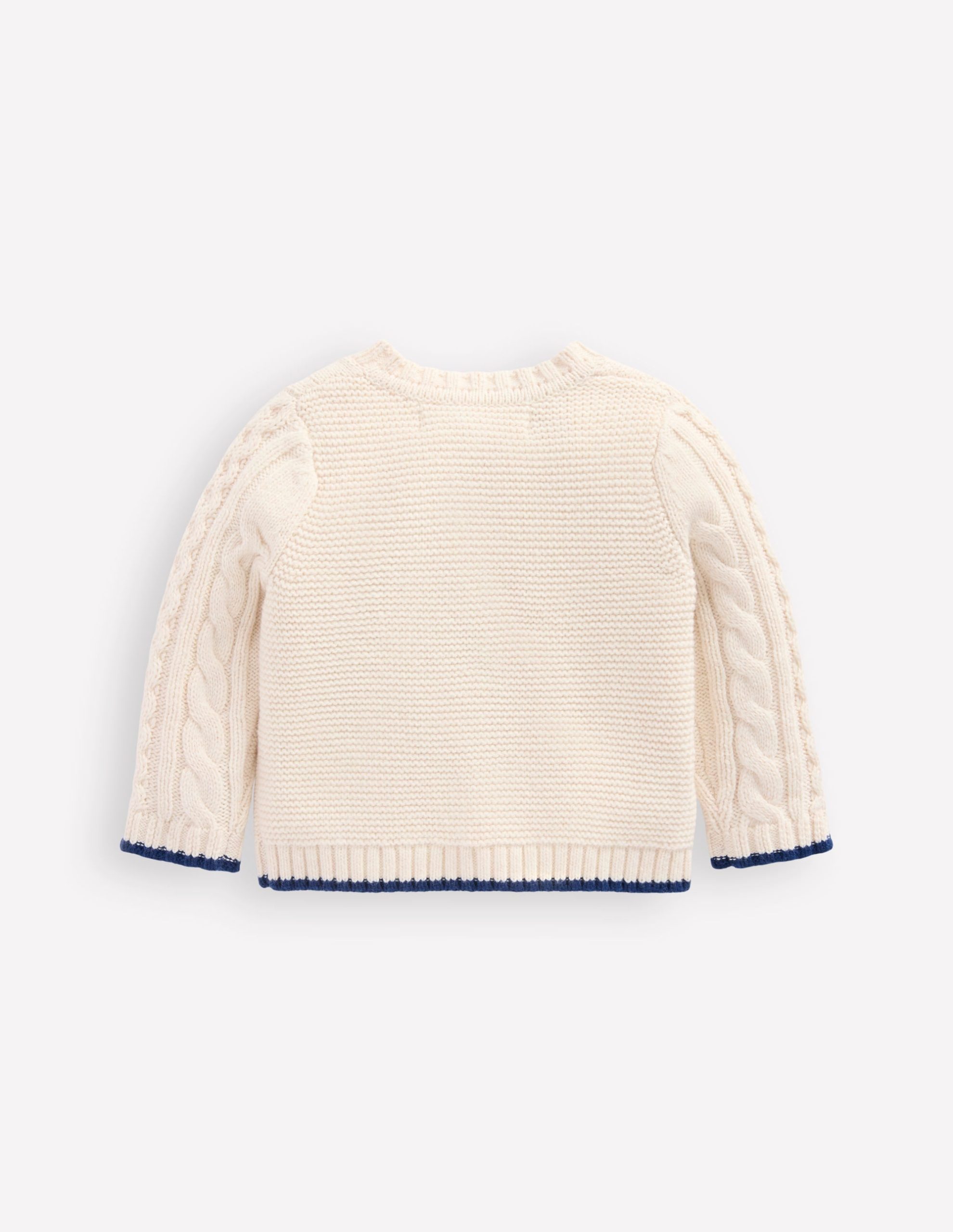 Heritage Cable Cardigan-Ecru Marl - Image 3