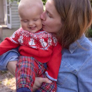 Fair isle Sweater-Red Snowman