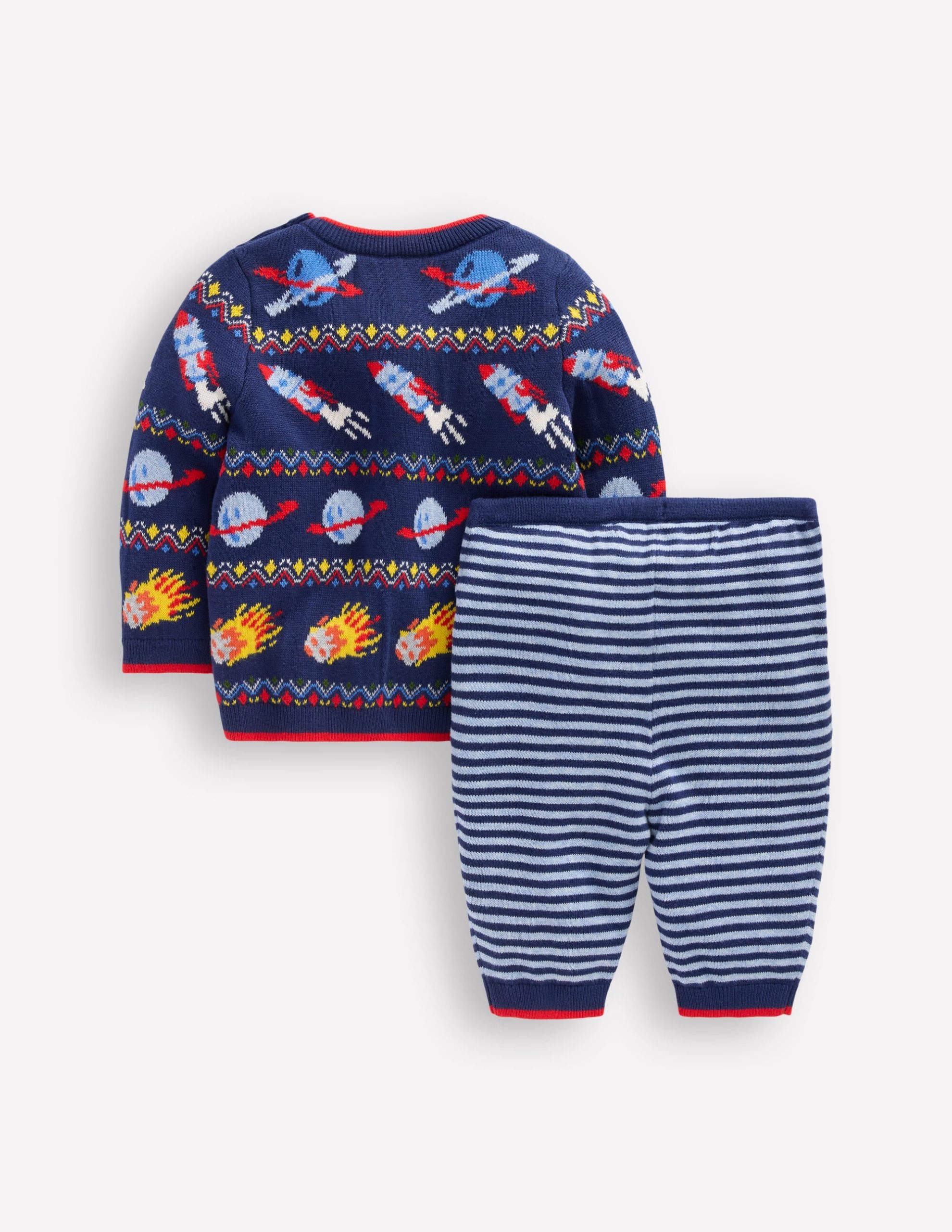 Knitted Play Set-Navy Space Fair Isle - Image 2