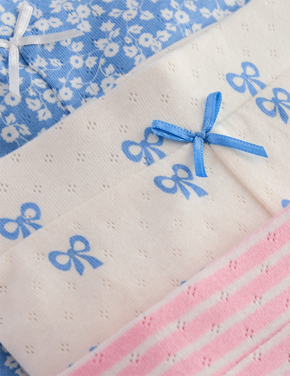 3 Pack Pointelle Leggings-Ditsy / Bows - Image 2