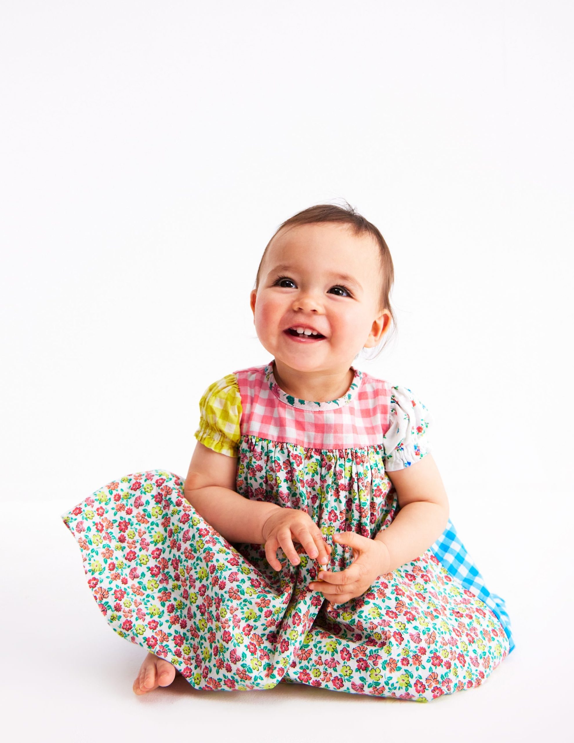 Gathered Woven Dress-Hotchpotch Multi - Image 6