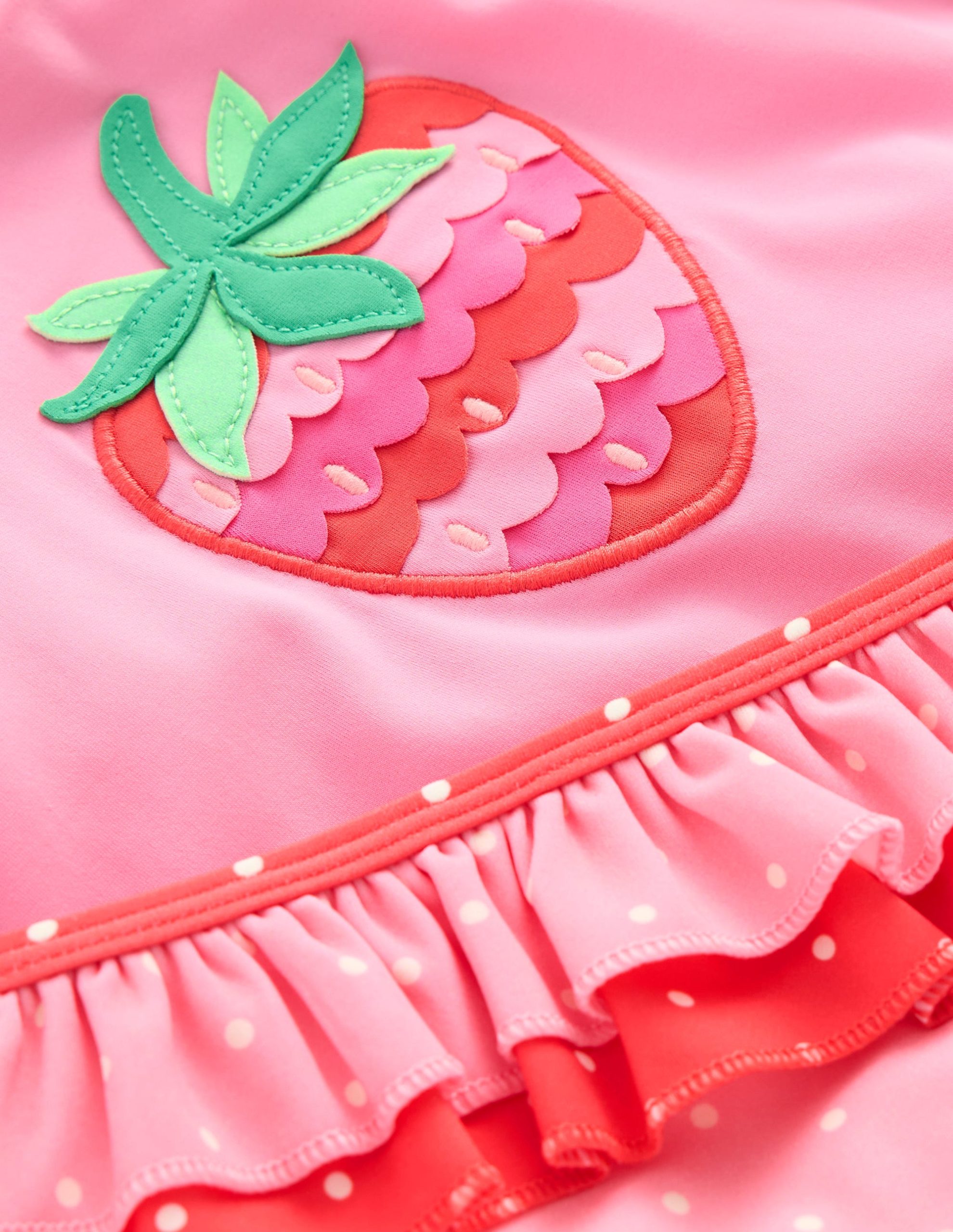 Frilly Rash Vest Set-Bubblegum Pink Strawberry - Image 3