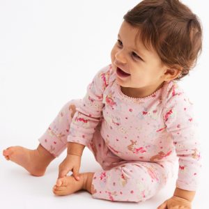 3 Pack Pointelle Leggings-Pink Love Bunnies