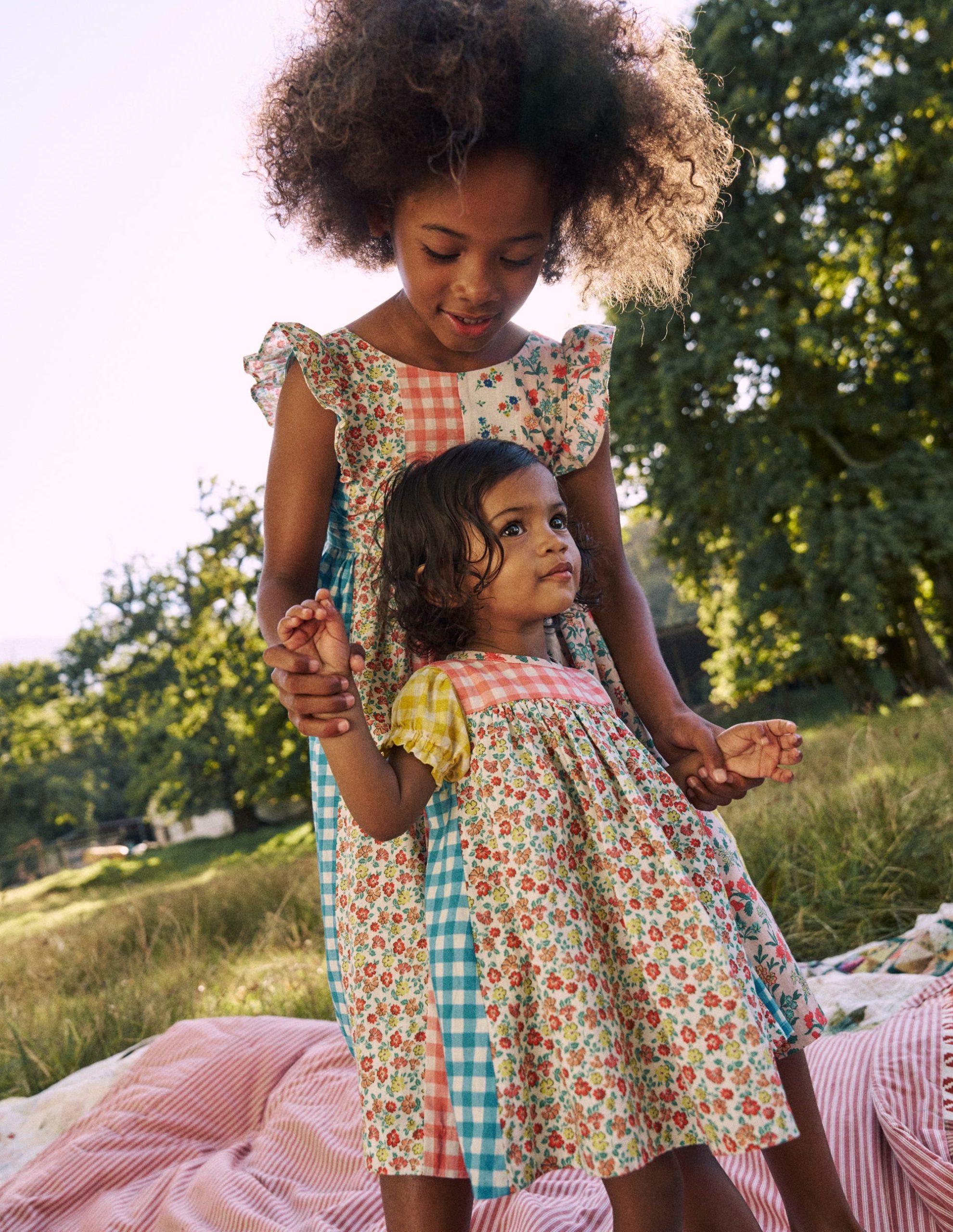 Gathered Woven Dress-Hotchpotch Multi - Image 2