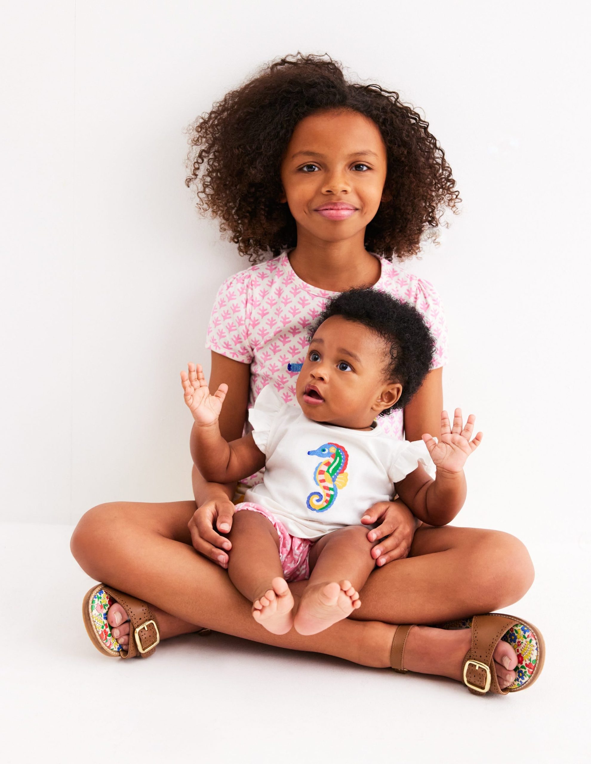 Ruffle Jersey Playset-Prism Pink and Coconut Milk