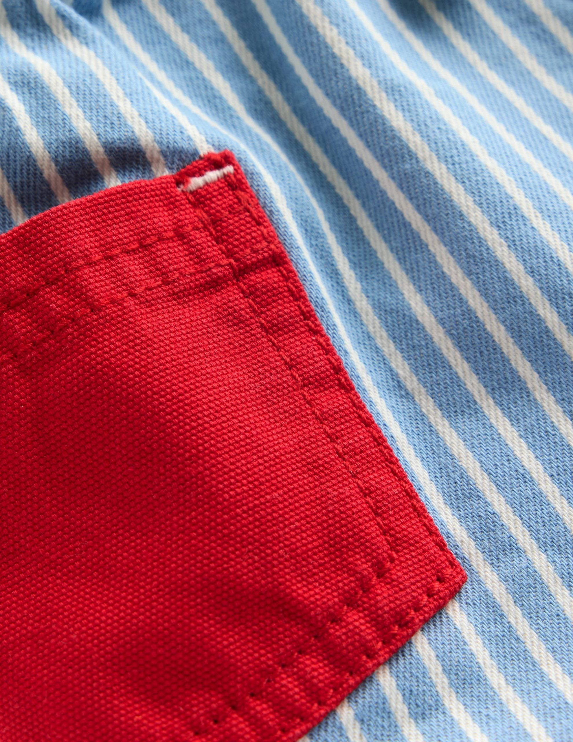 Woven Pocket Shorts-Blue Stripe - Image 4