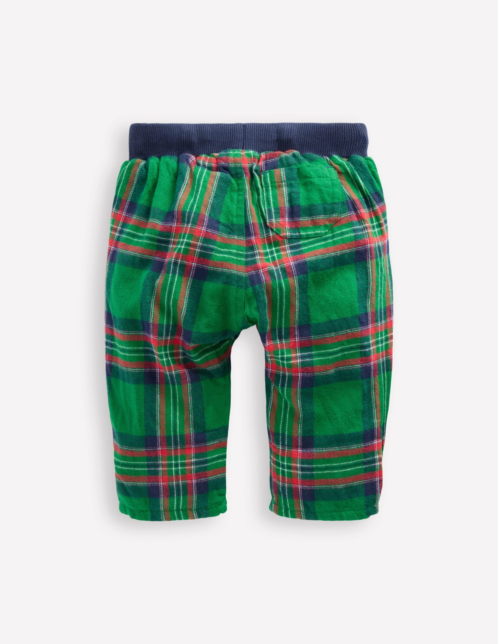 Cosy Lined Pants-Green Check - Image 2