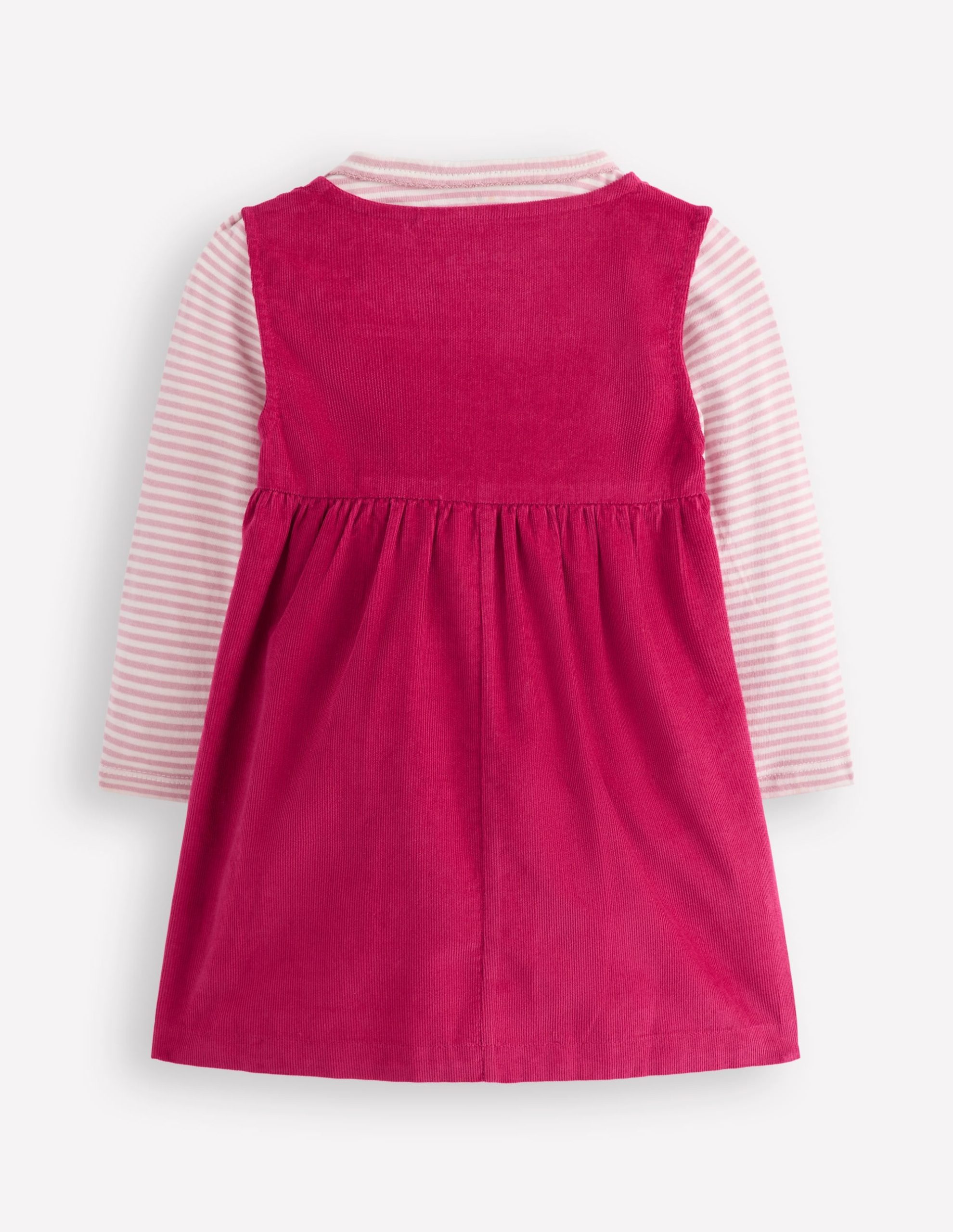 Woven Pinny Dress Set-Bright Cherry Kittens - Image 2