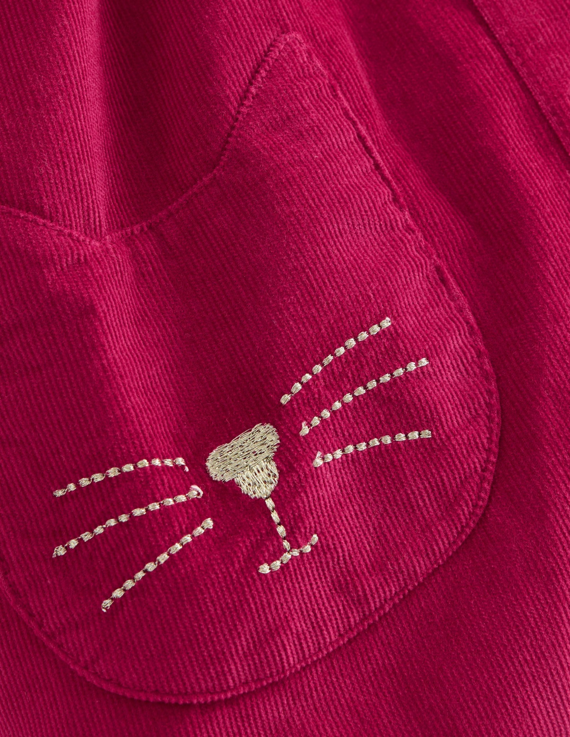 Woven Pinny Dress Set-Bright Cherry Kittens - Image 3