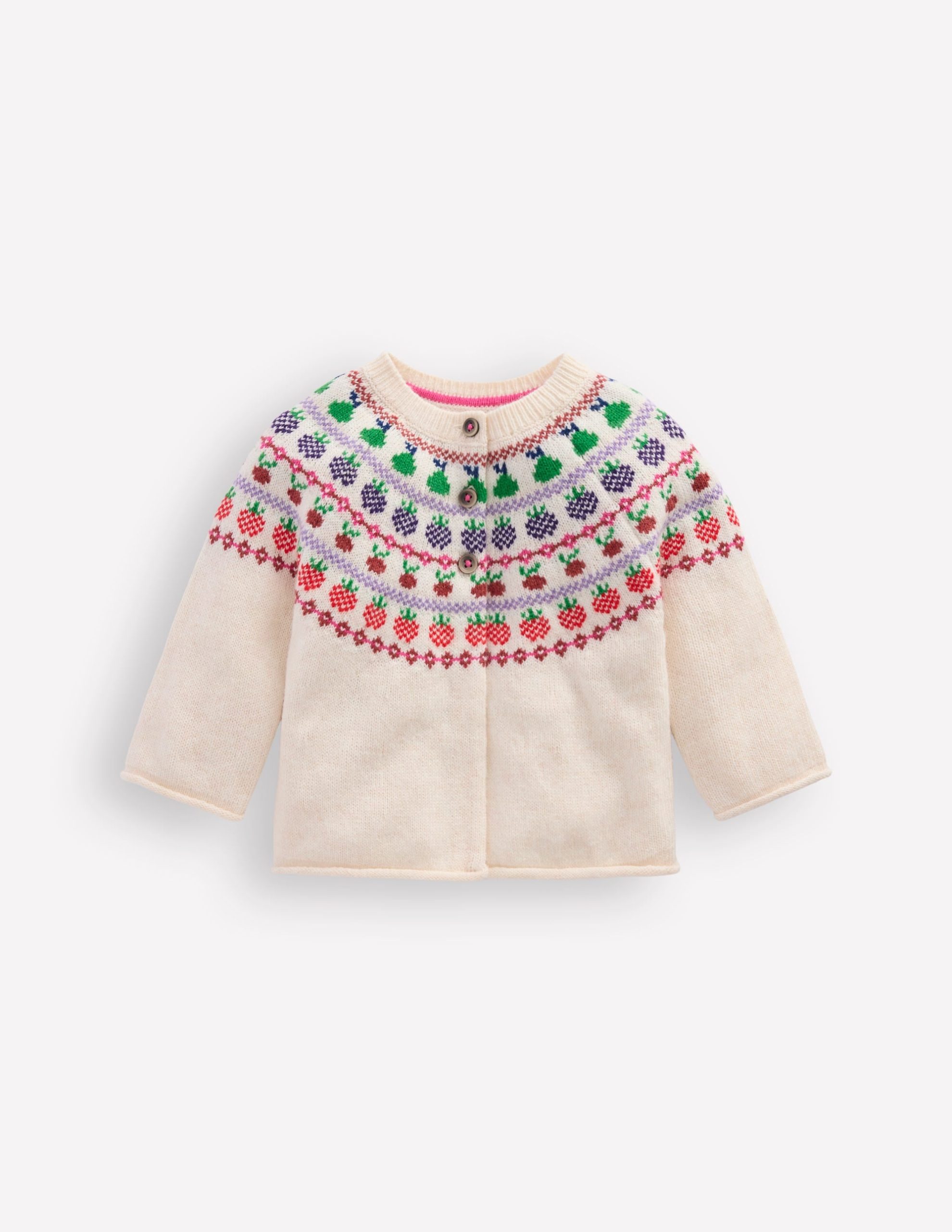 Fair Isle Cardigan-Multi Fruit - Image 2