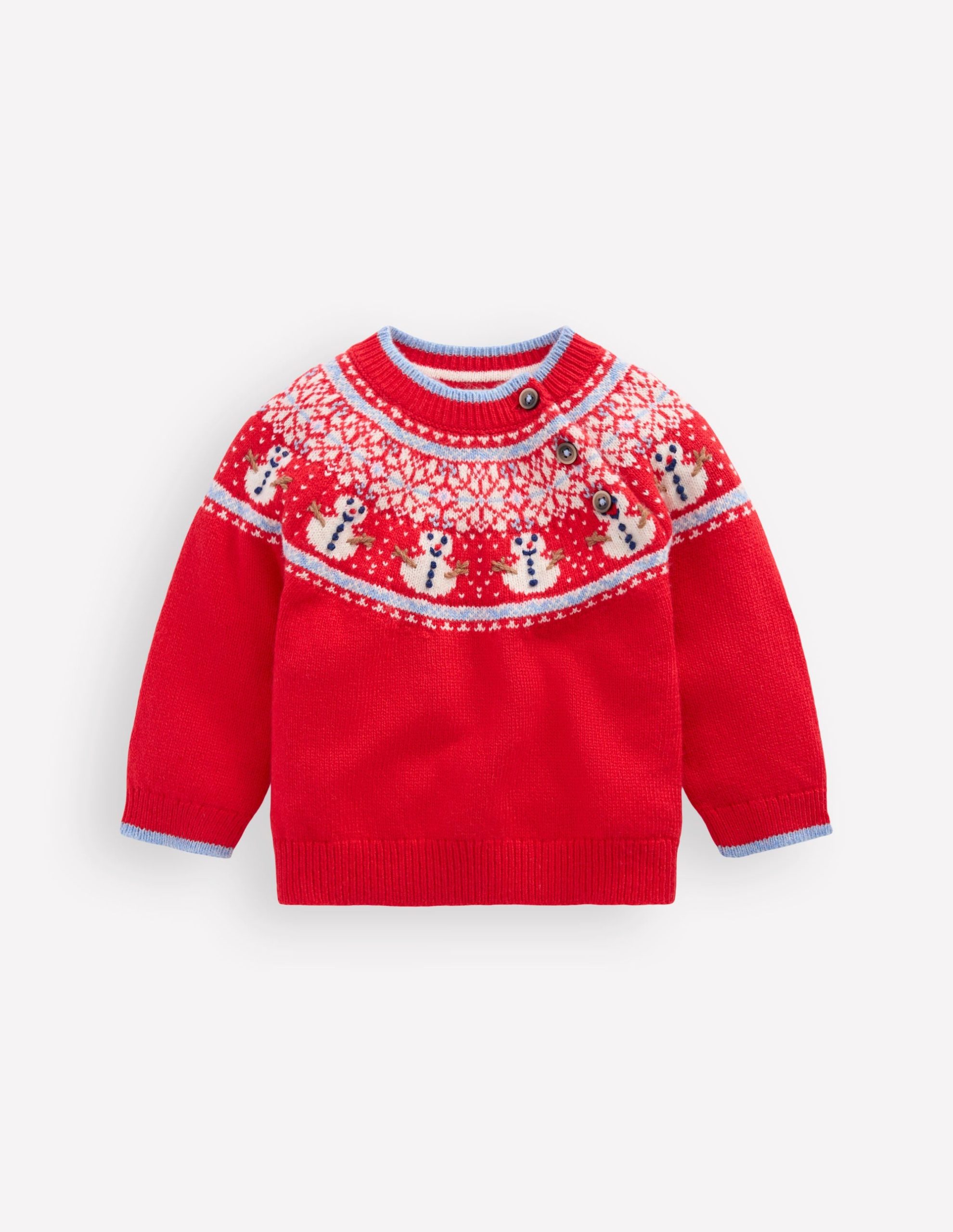 Fair isle Sweater-Red Snowman - Image 2