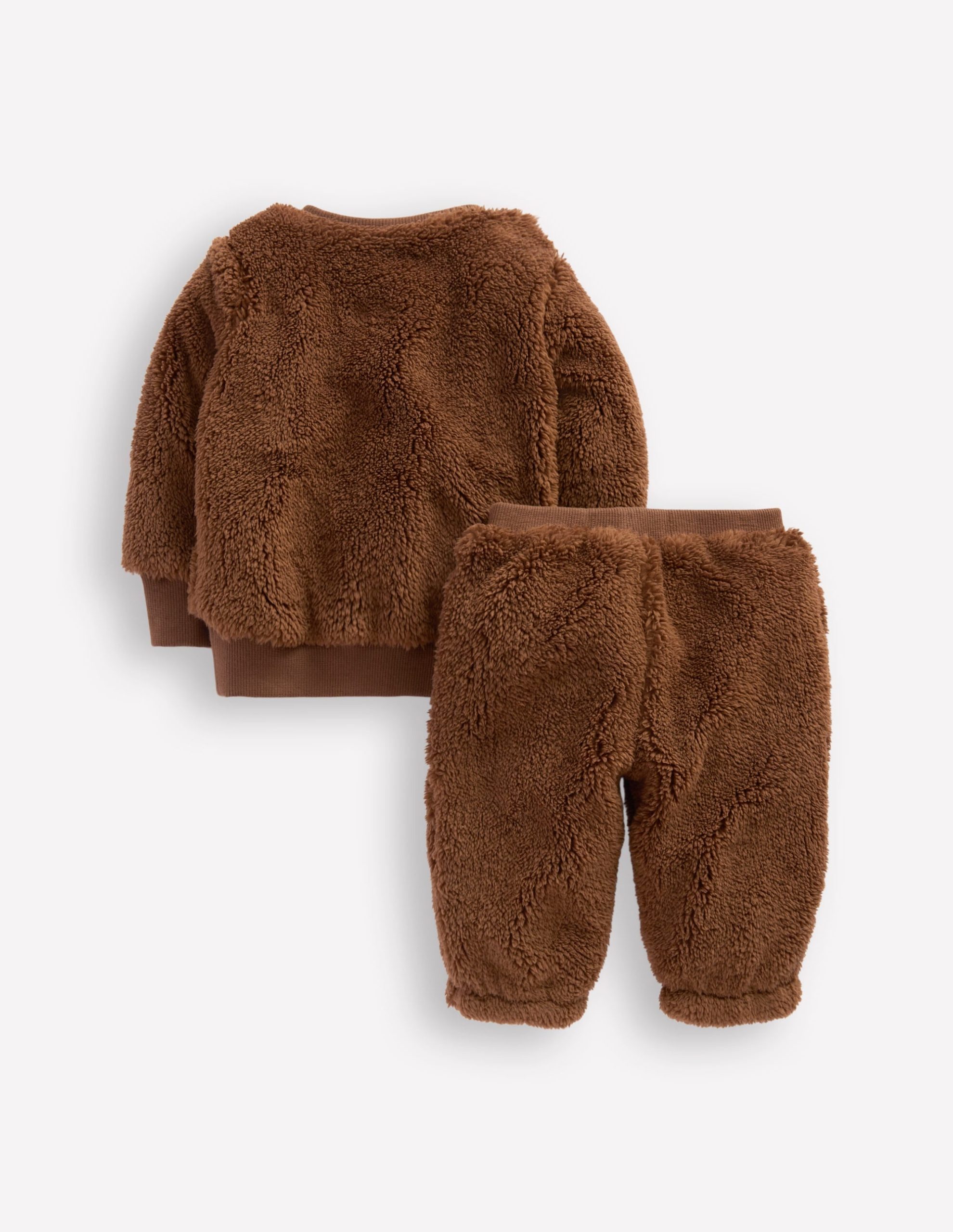 Novelty Borg Sweatshirt Set-Brown Bear - Image 2