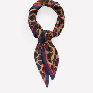 Silk Square Scarf-Multi. Cheetah Pop