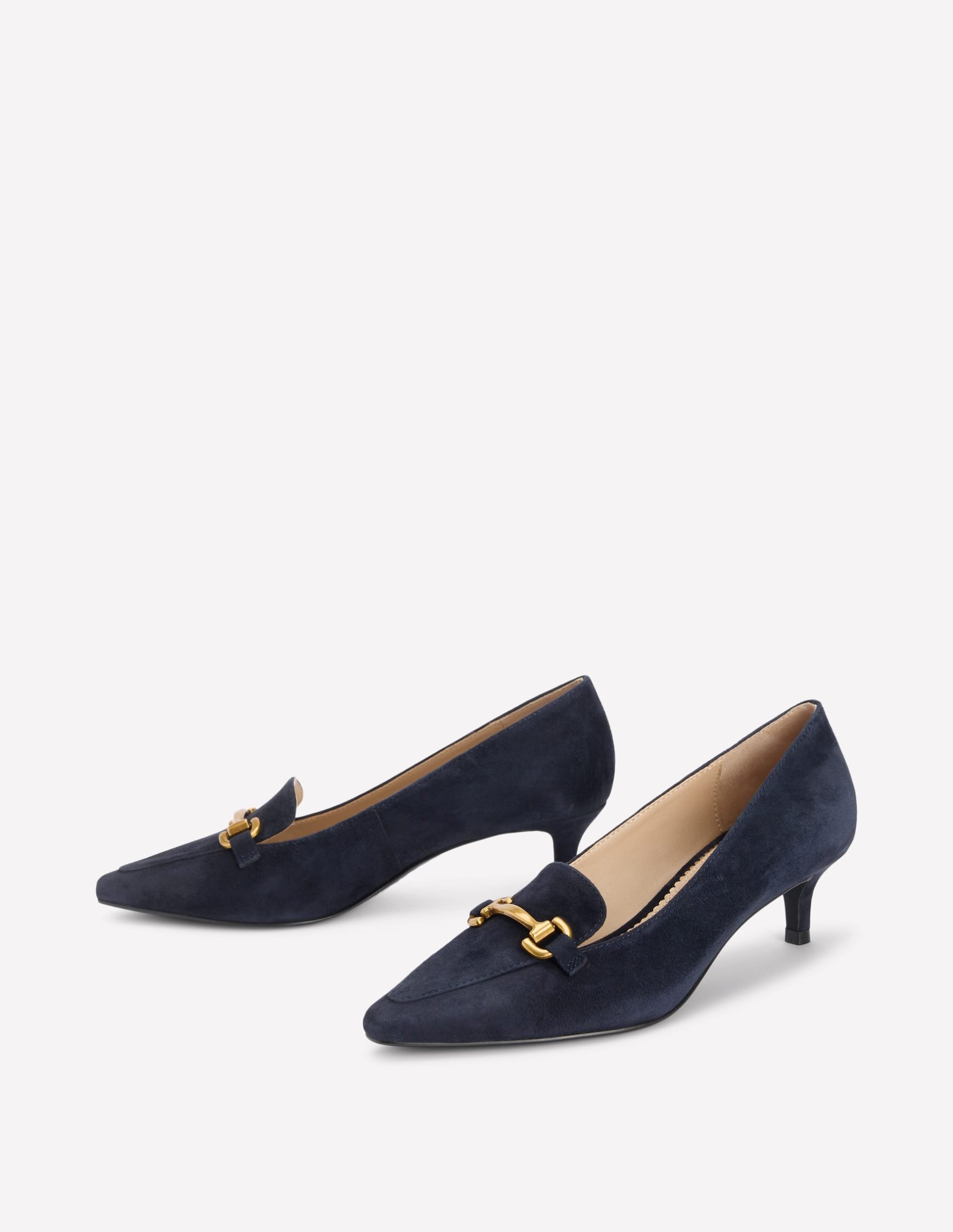 Iris Heel Snaffle Point Loafer-Navy - Image 3