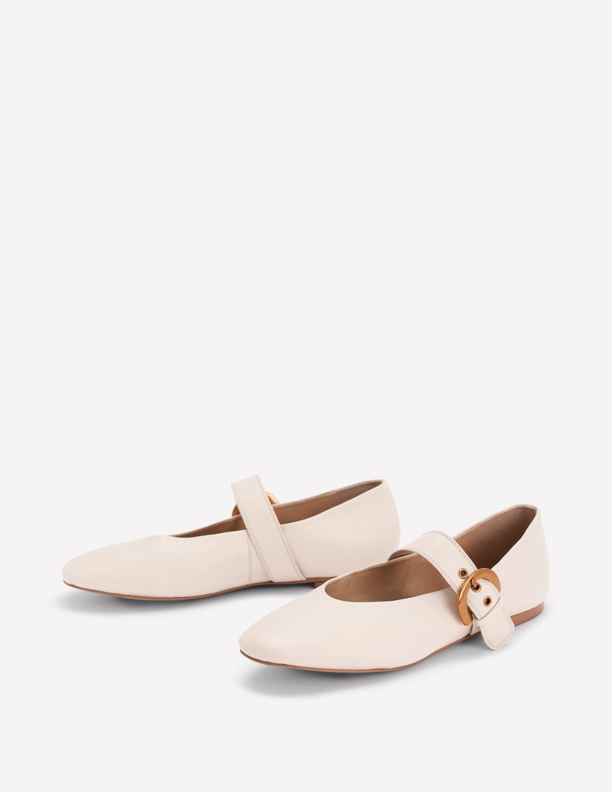 Kylie Flat Buckle Mary Jane-Ecru - Image 3