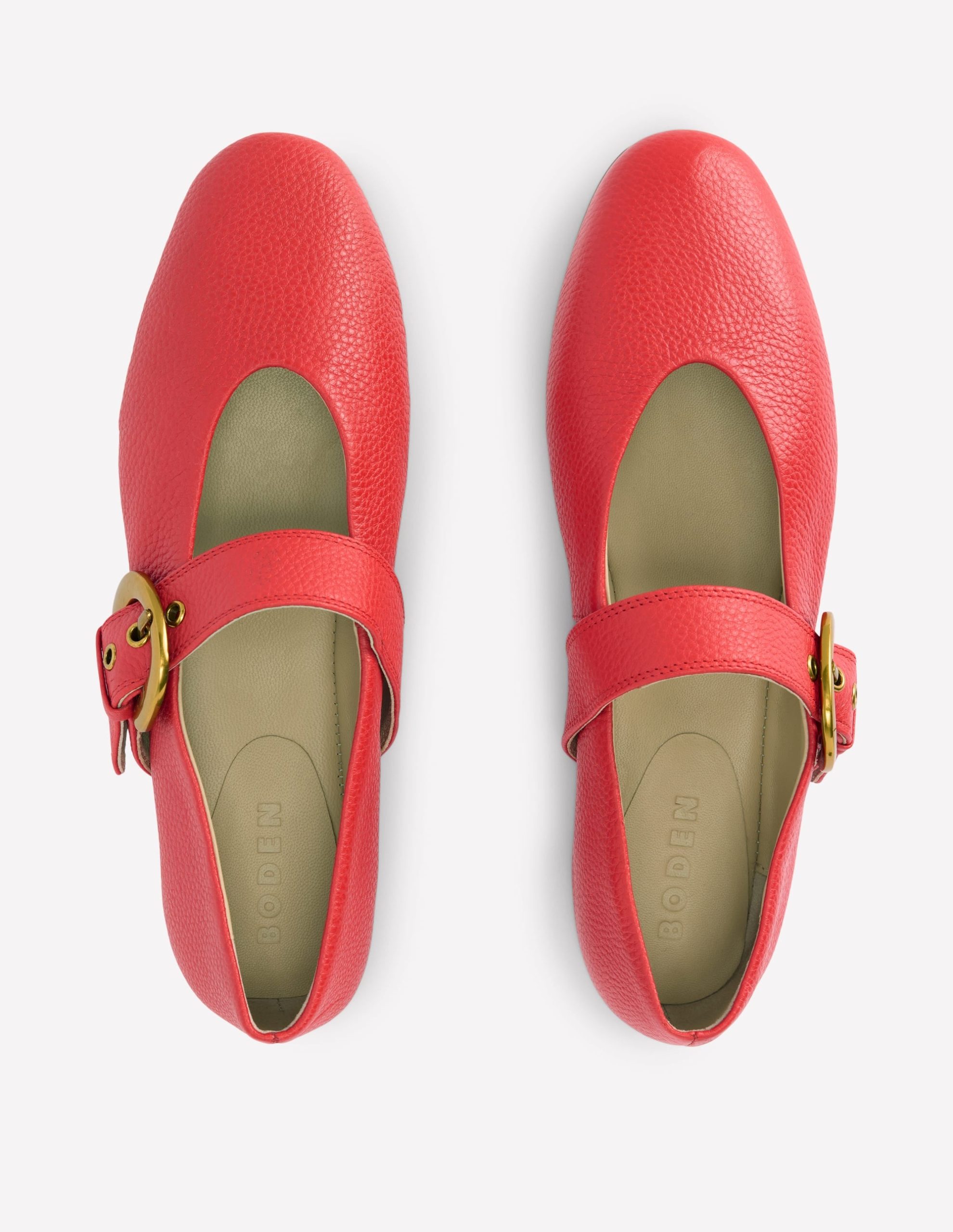 Kylie Flat Buckle Mary Jane-Post Box Red - Image 5