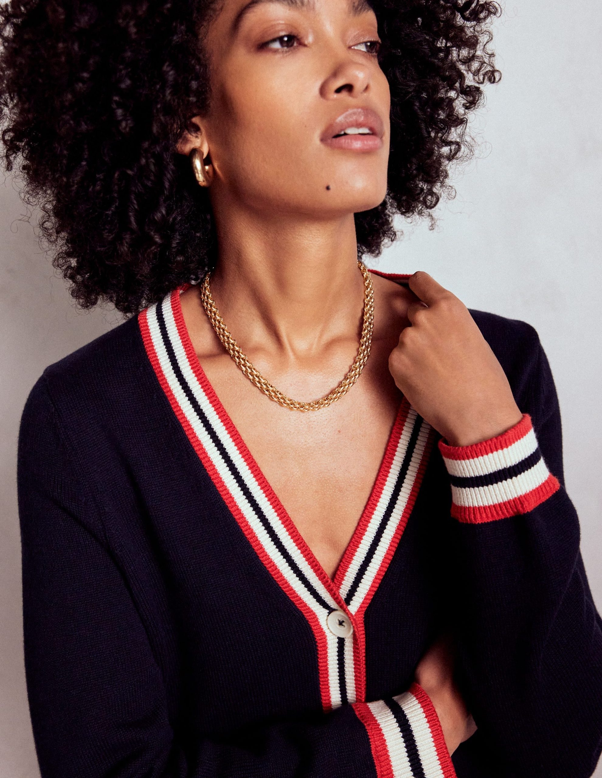 Woven Chain Necklace-Gold Colour - Image 3