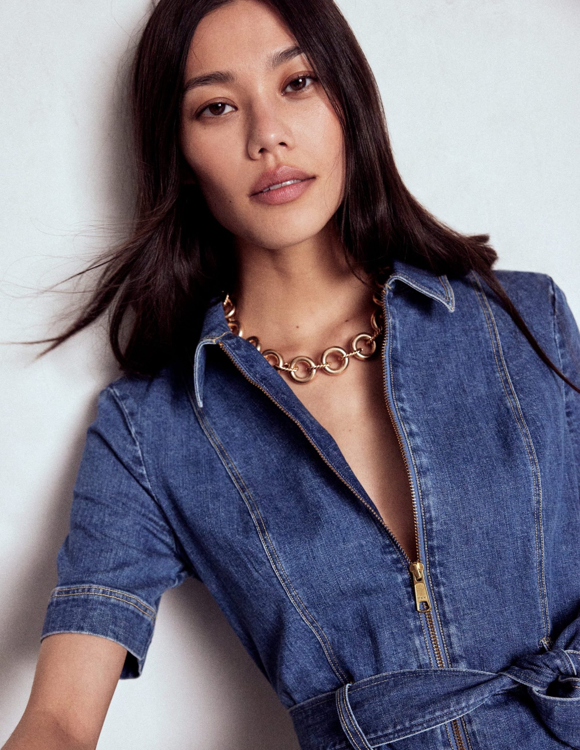 Twist Link Necklace-Gold Colour