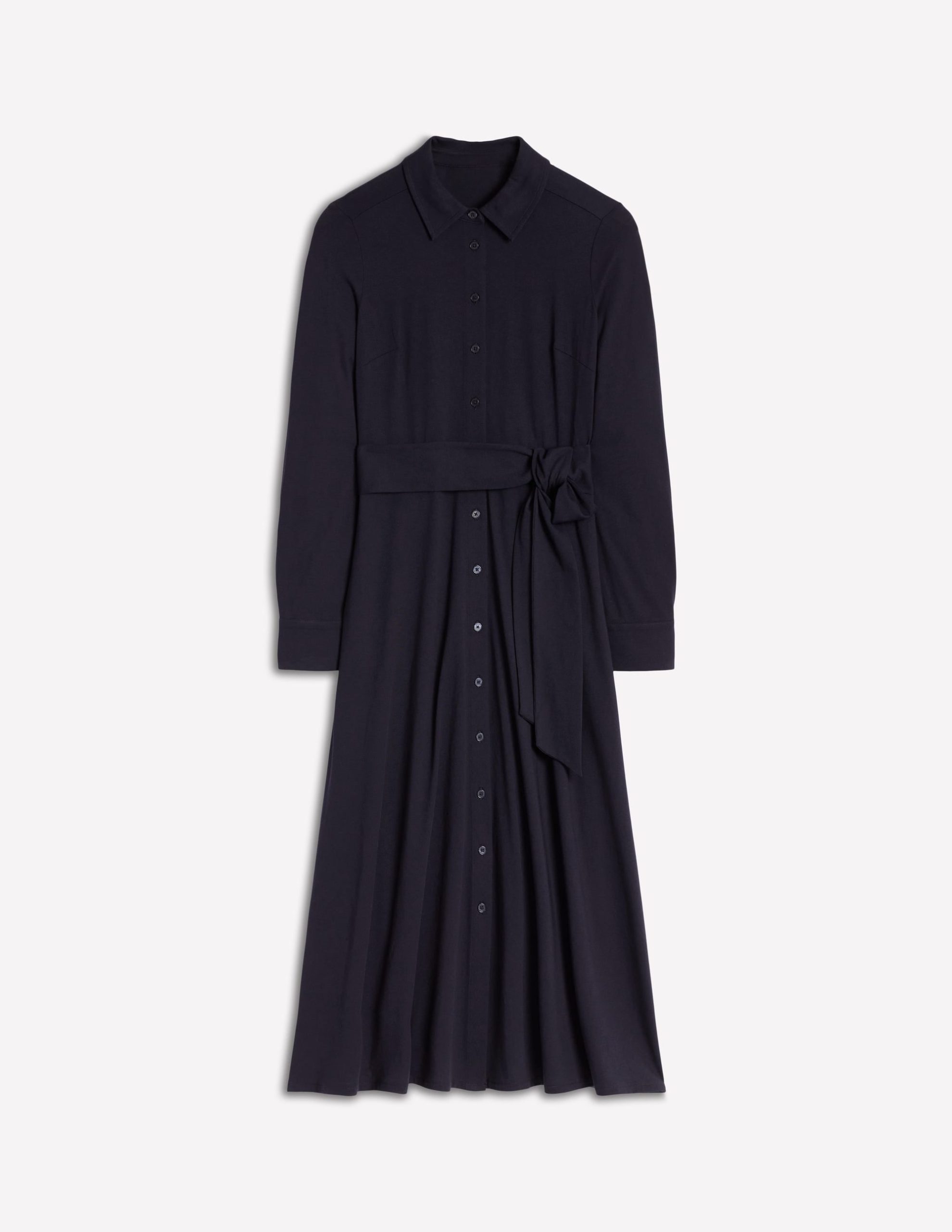 Marcia Jersey Shirt Dress-Navy - Image 6