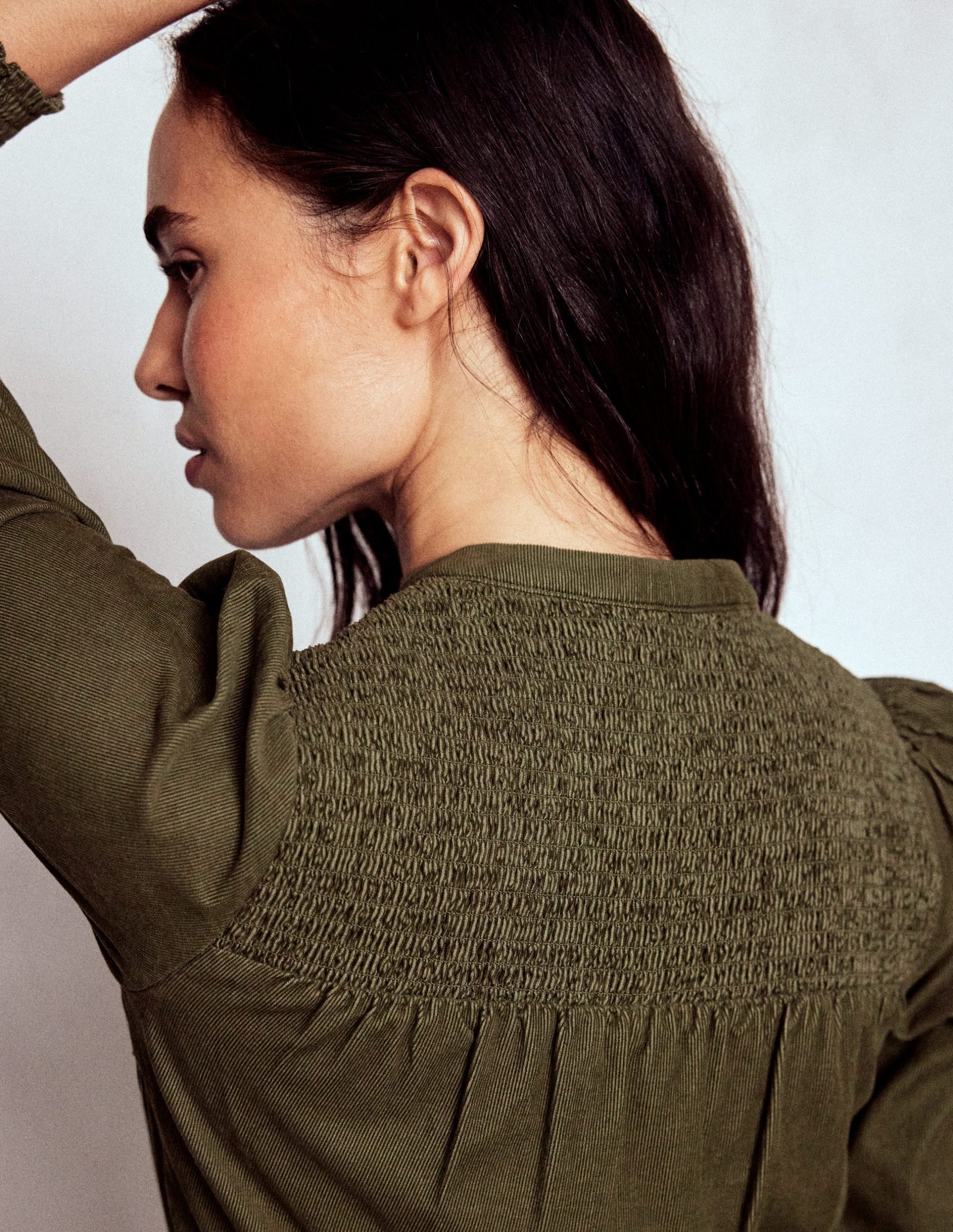 Cecily Cord Midi Dress-Woodland Green - Image 2