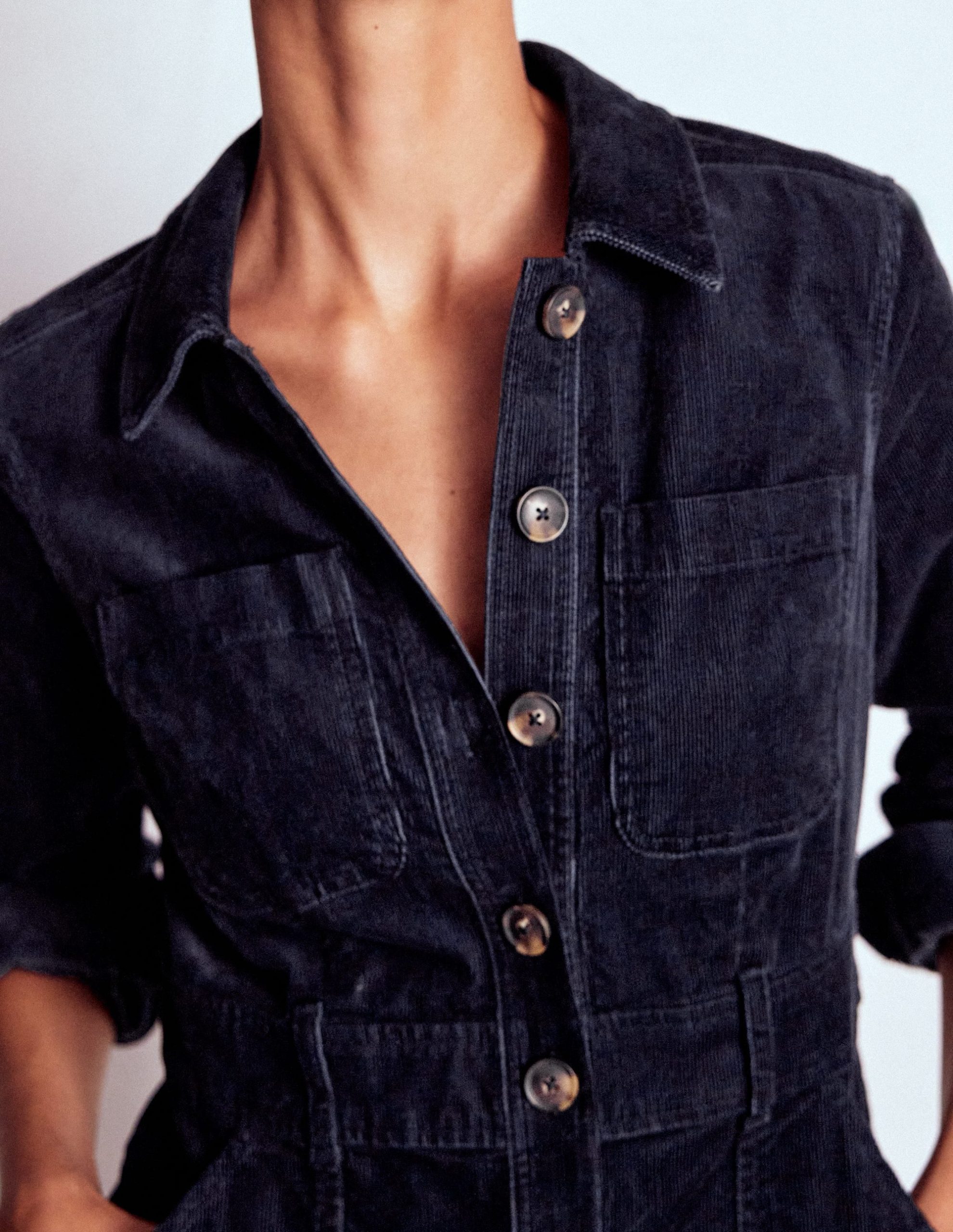 Amanda Cord Short Dress-Navy - Image 3