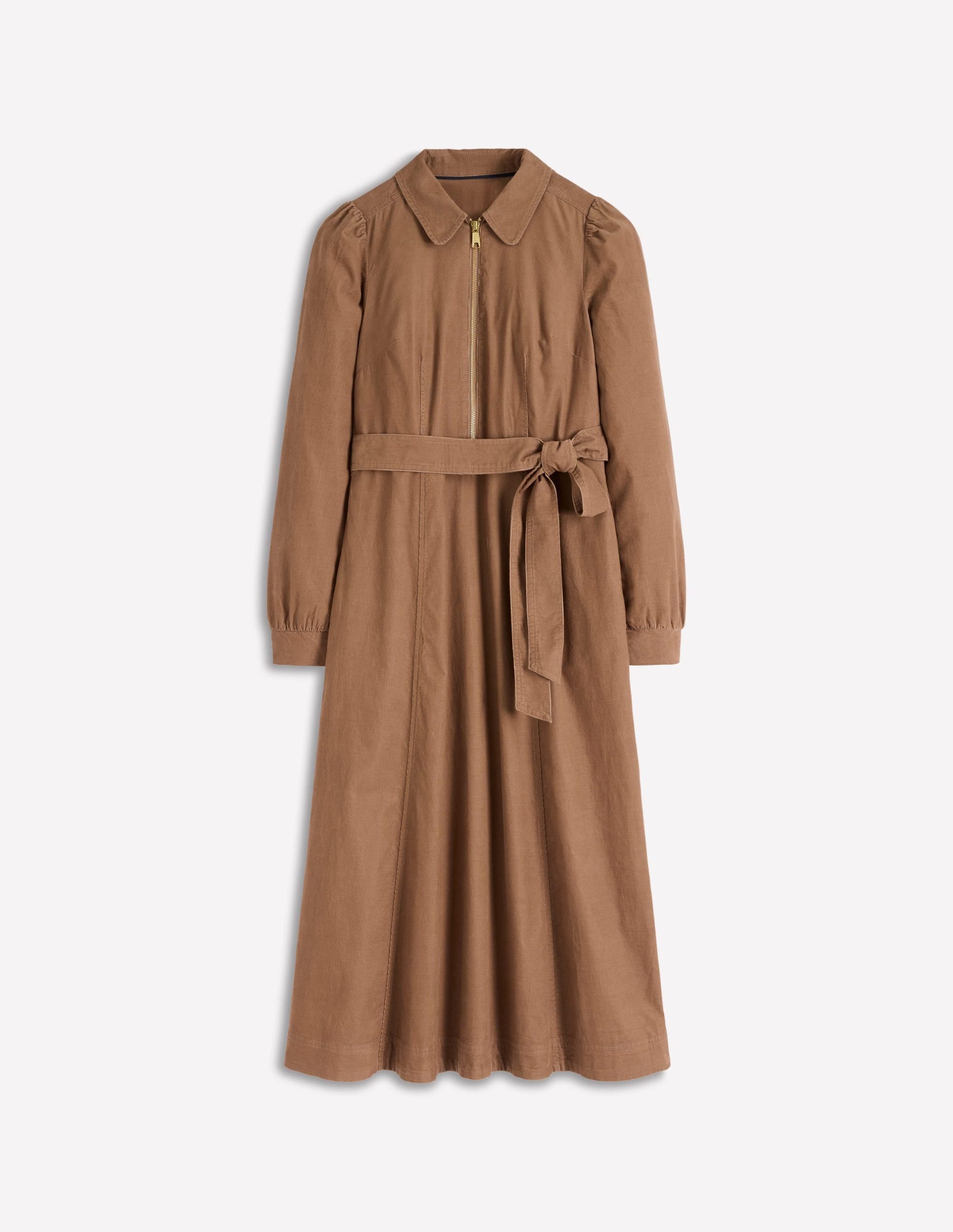 Adelaide Zip Cord Midi Dress-Latte - Image 5