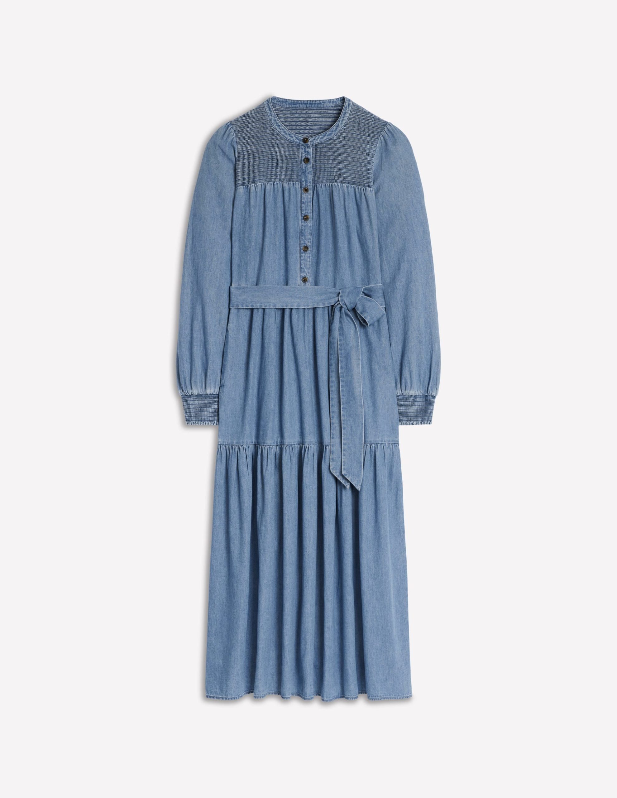 Cecily Denim Midi Dress-Light Vintage Denim - Image 5