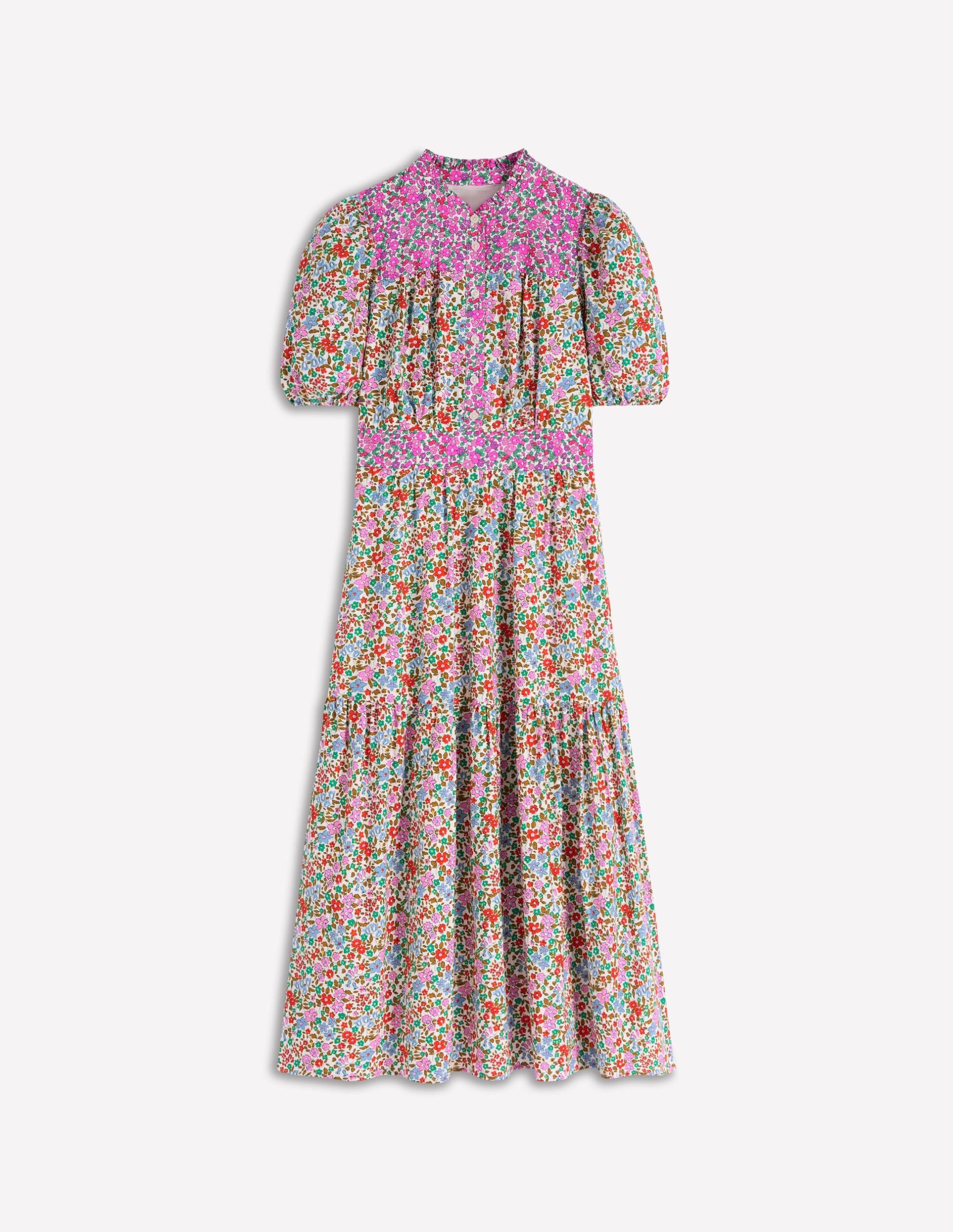 Beatrice Cotton Maxi Dress-Multi. Flowerbed Cluster - Image 6