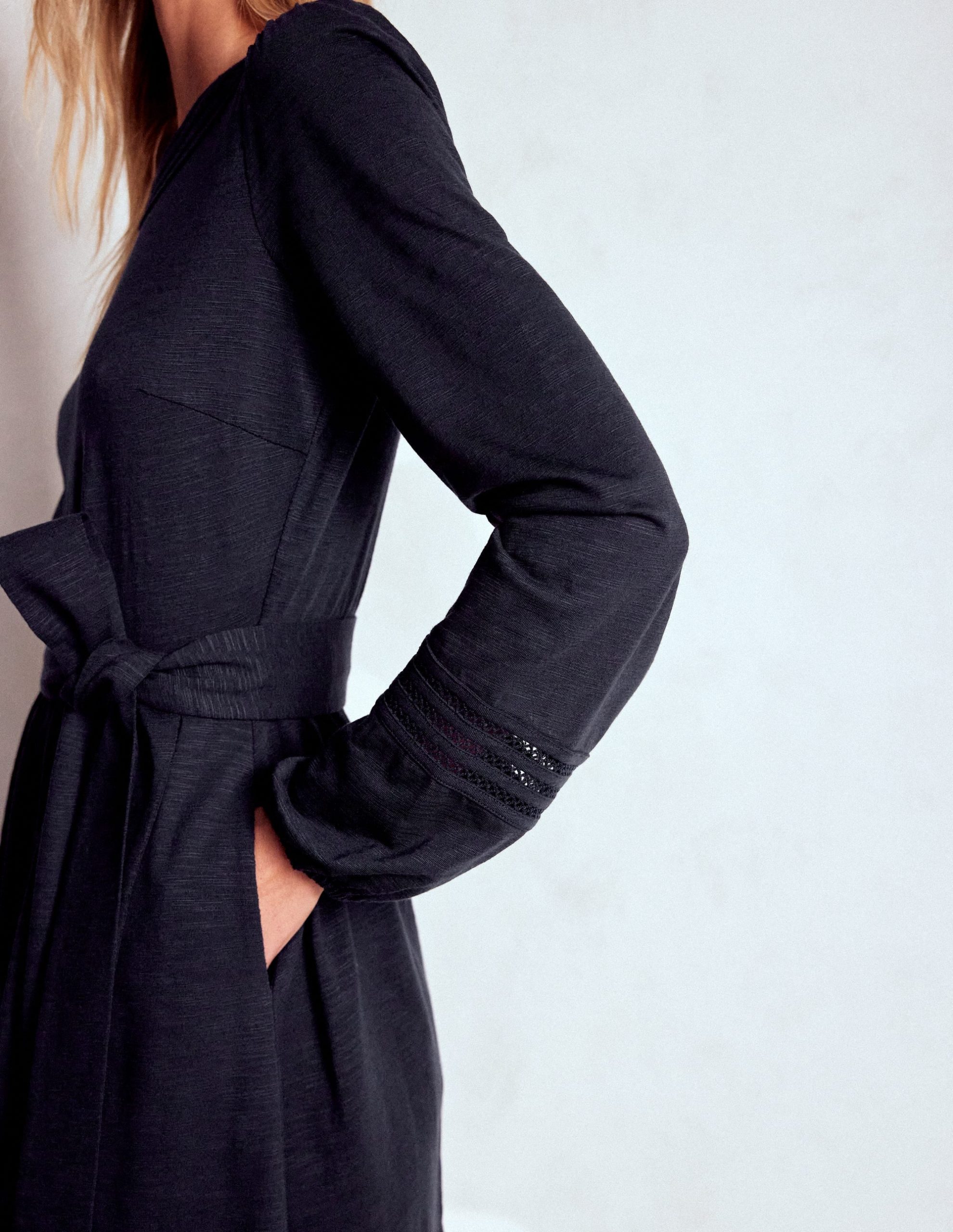 Athina Trim Insert Short Dress-Navy - Image 2