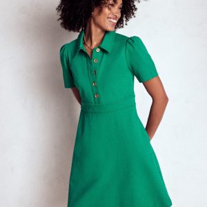 Nicolette Ponte Shirt Dress-Bear Grass